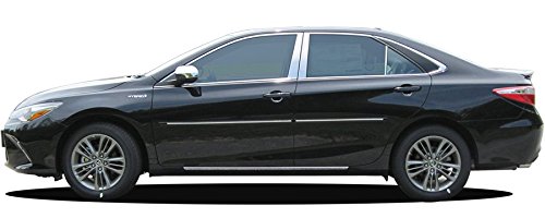 BRIGHTT-QA722389 Stainless Steel Rear Deck Accent Trim - 1 Piece Compatible with 2015-2017 Toyota Camry | Enhances Exterior Style & Protects Rear Deck from Scratches
