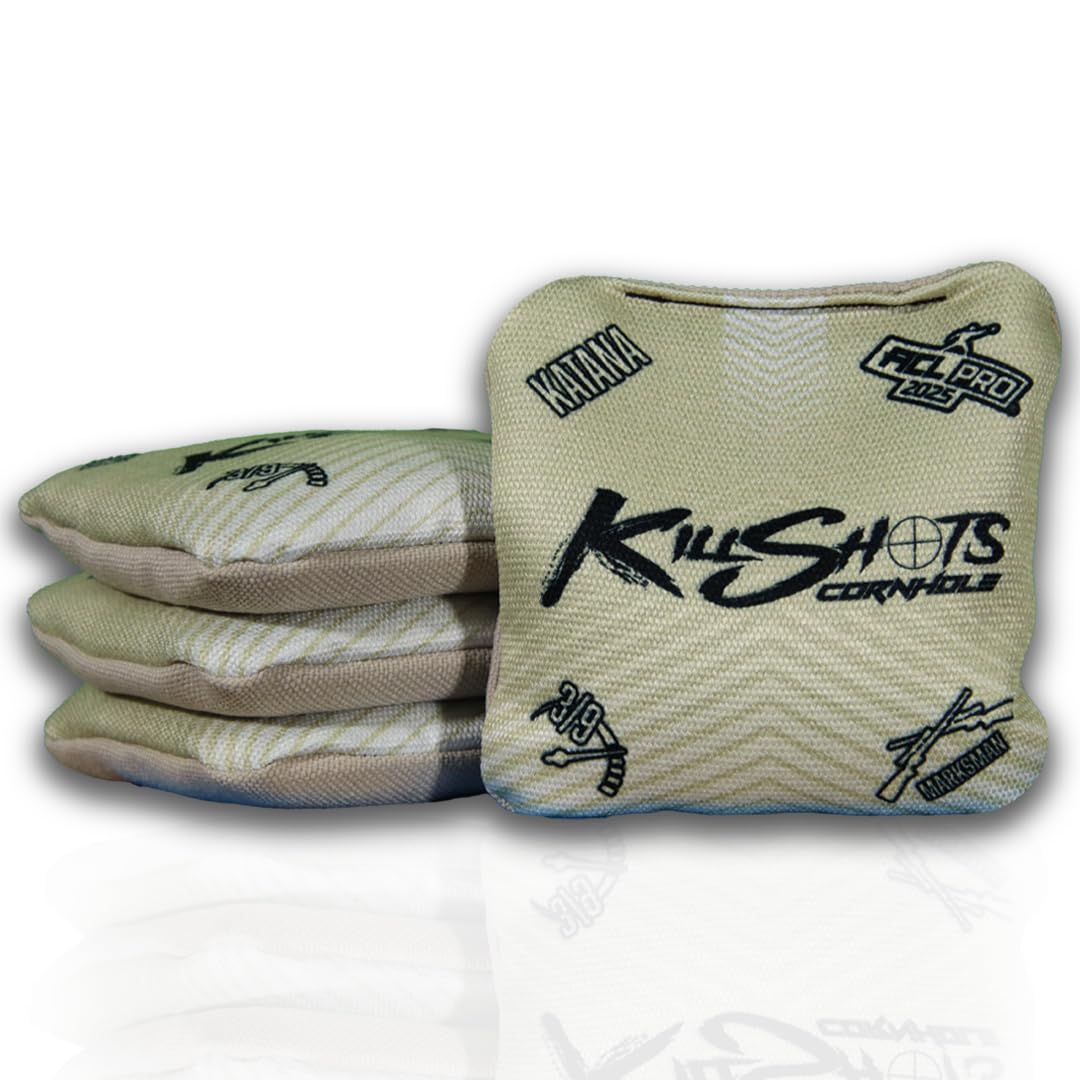 ACL Pro Certified Katana Series Killshots Cornhole Bags - Premium Dual-Speed Durable Weather Resistant Set of 4 | Perfect for Backyard Parties, Tailgating & Competitive Cornhole Tournaments