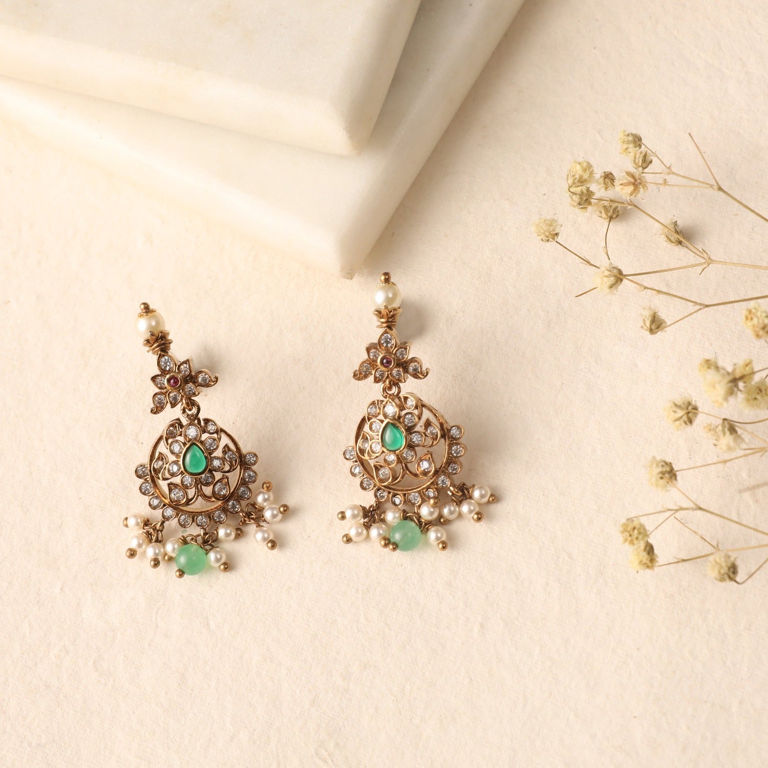 Jagrati Nakshatra CZ Drop Earrings for Women - Elegant Cubic Zirconia Dangle Earrings - Perfect for Weddings, Parties & Evening Events