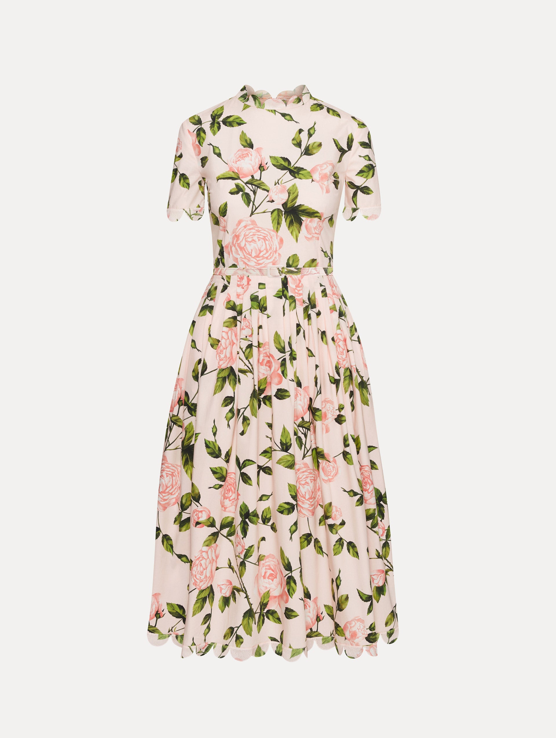 English Rose Cotton Poplin Dress - Floral Summer Dress for Women | Perfect for Garden Parties, Weddings & Brunch Dates