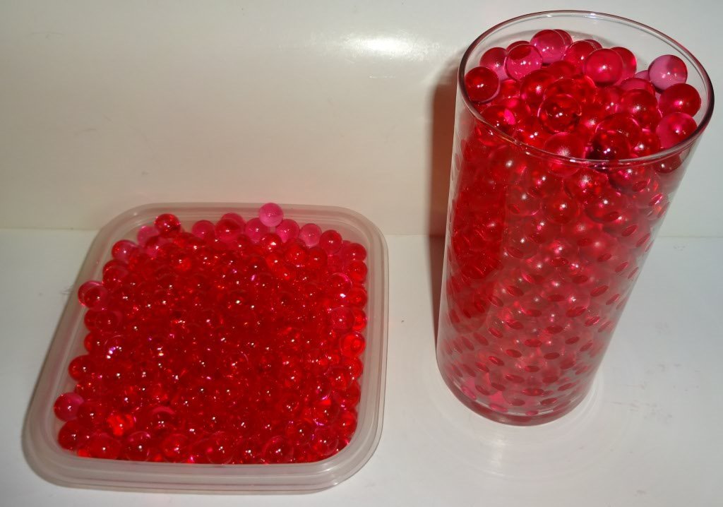 Deco Water Beads - Vibrant Vase Filler & Wedding Centerpiece, DIY Candle Holders, Home Decor & Sensory Play (Red) | Perfect for Weddings, Parties, and Relaxation Therapy