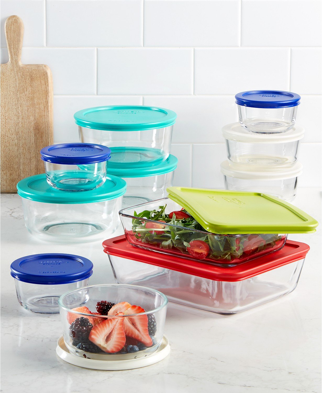 Pyrex 22-Piece Glass Food Storage Containers Set with Lids - Airtight, BPA-Free, Microwave & Freezer Safe - Perfect for Meal Prep, Leftovers & Pantry Organization
