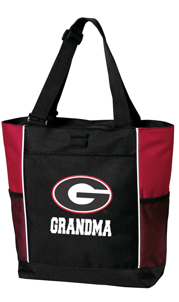 Georgia Bulldogs Grandma Tote Bag - Red UGA Team Spirit Tote for Women, Beach Travel, Shopping & Game Day Essentials | Perfect for Grandmothers, Fans & Alumni