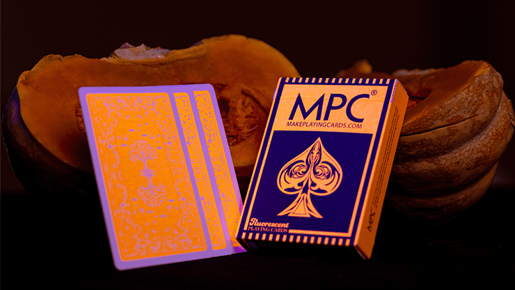 Glow in the Dark Playing Cards - Pumpkin Halloween Edition | UV Reactive Card Deck for Magic Tricks, Poker Night & Party Games | Perfect for Spooky Events, Nighttime Play & Collectors