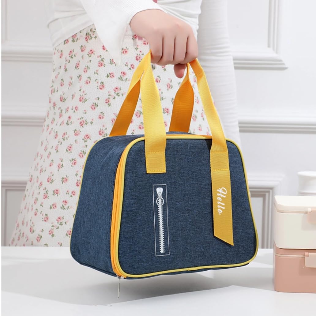 **Insulated Reusable Lunch Box - Leak-Proof Bento Cooler Bag for Men & Women - Perfect for Work, School & Outdoor Activities (Red)**