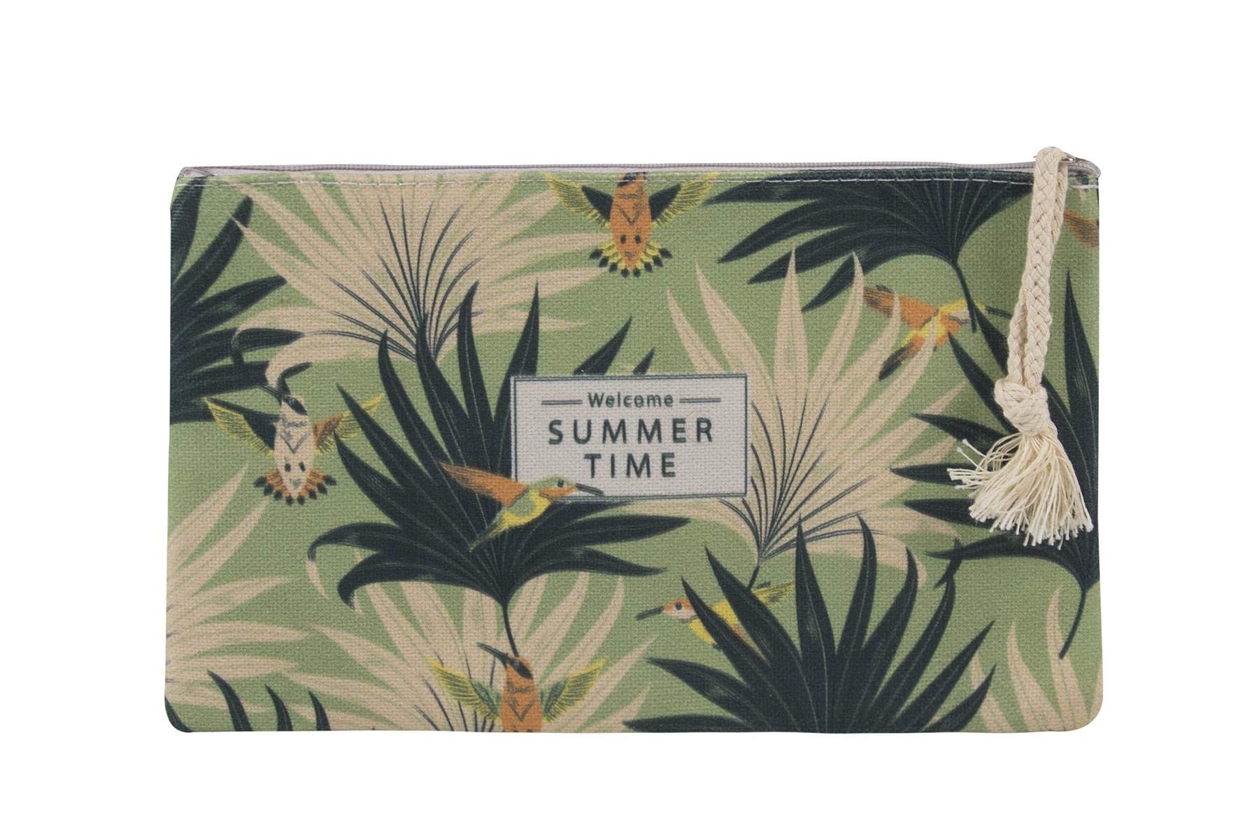 Vinsani Cotton Polyester Makeup Bag - Travel & School Organizer for Cosmetics & Pencils