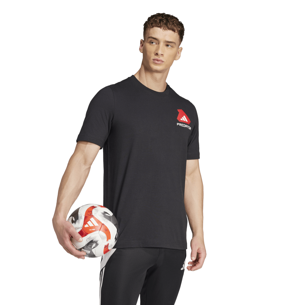 Adidas Predator History Graphic T-Shirt for Men - Black Soccer Jersey - Perfect for Football Fans, Training & Casual Wear