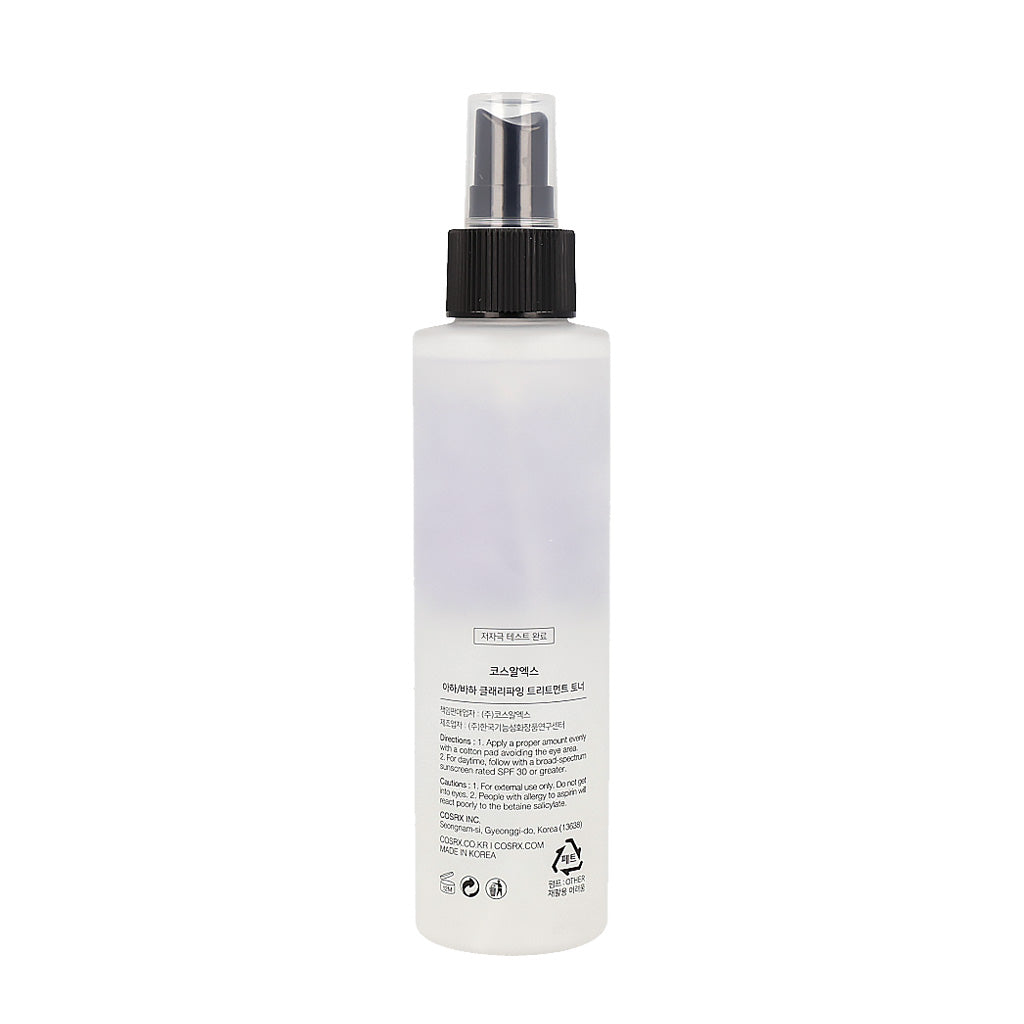 COSRX AHA/BHA Clarifying Treatment Toner 150ml - Exfoliating & Pore Minimizing Facial Toner for Acne-Prone Skin | Daily Skincare Routine for Clear, Smooth Complexion