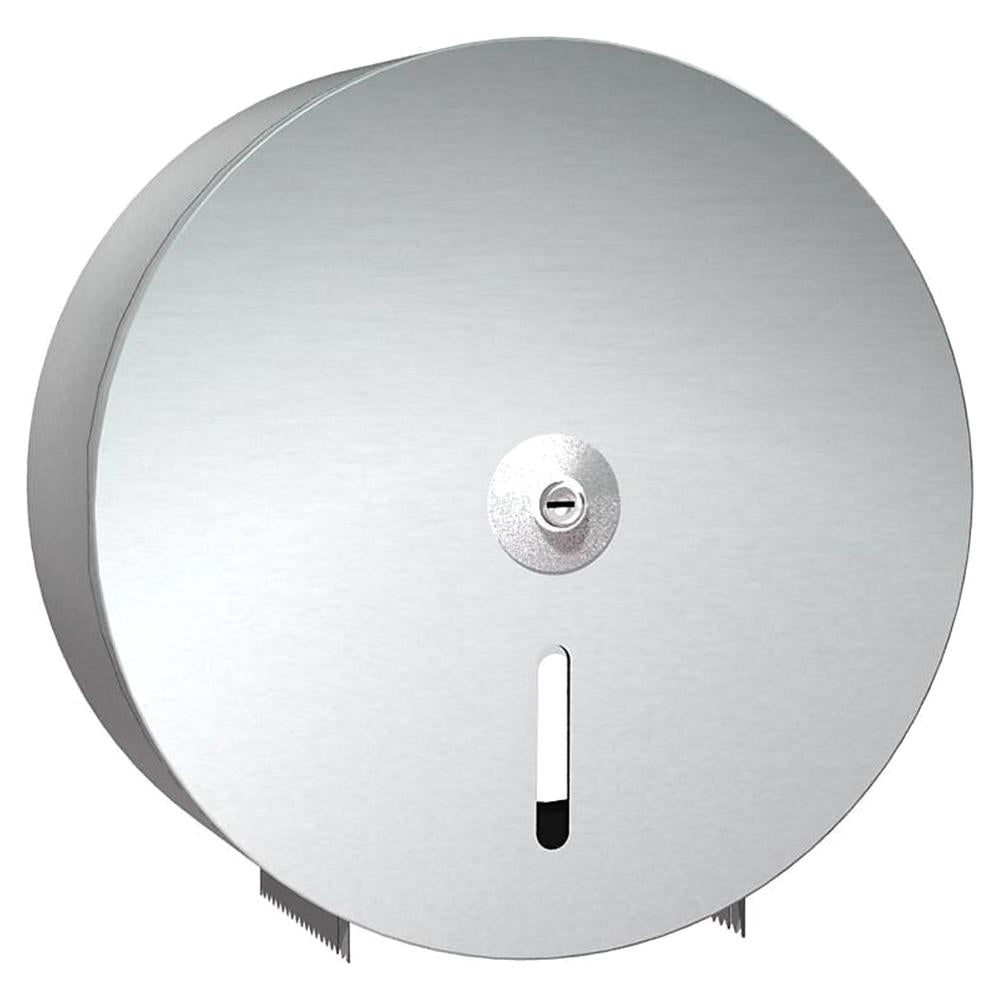 ASI 0046 Heavy-Duty Jumbo Roll Toilet Paper Dispenser - Surface Mounted, Satin Finish for Commercial & Home Bathrooms