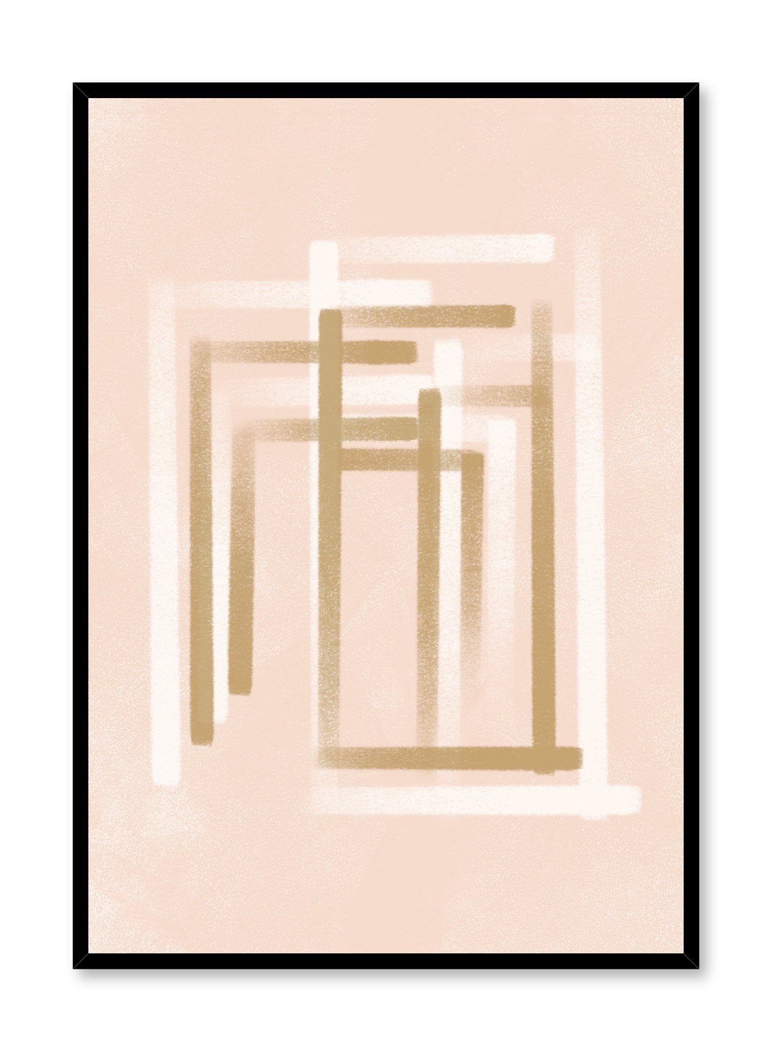 Linear Poster - Modern Abstract Wall Art for Home & Office Decor | Perfect for Living Room, Bedroom, or Workspace