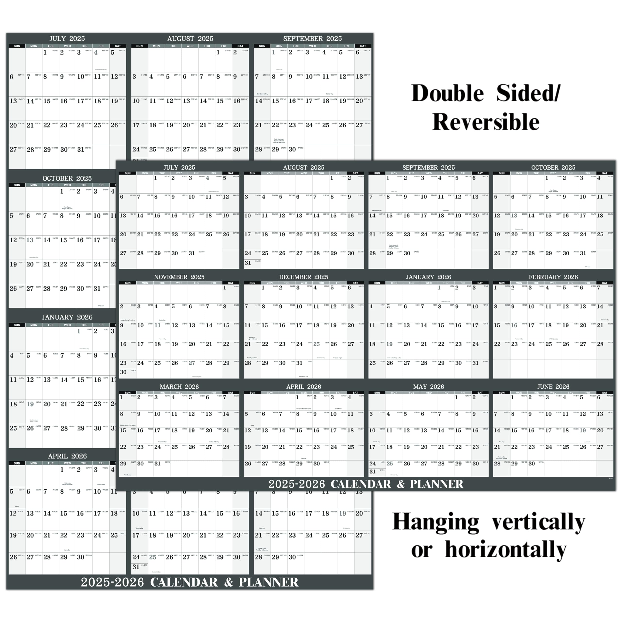 2025-2026 Dry Erase Wall Calendar - Large 34.6