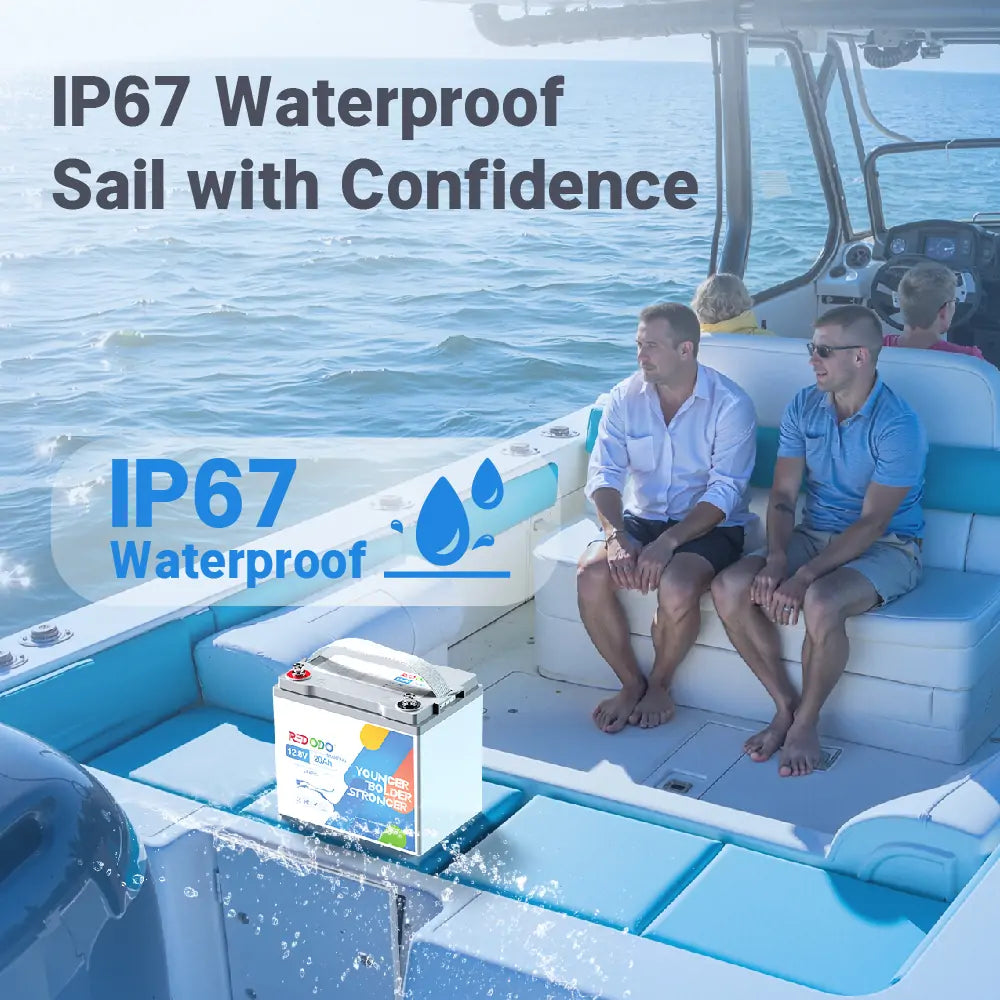 Redodo 12V 20Ah LiFePO4 Deep Cycle Marine Battery with 800CCA - Perfect for Boats, RVs, Solar Systems & Off-Grid Power Storage