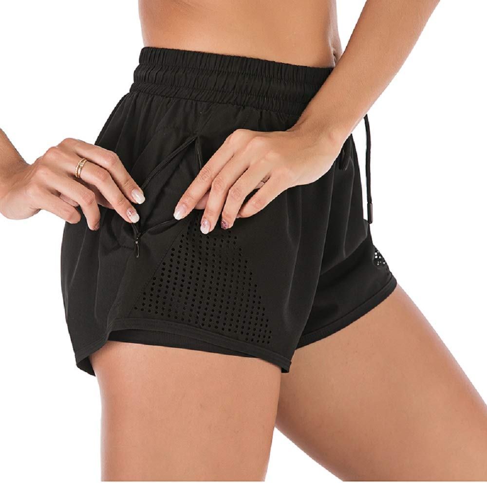 Best Women's Running Shorts with Built-in Liner - 2-in-1 Athletic Workout Shorts for Jogging, Gym & Yoga | High-Performance Breathable Sports Shorts