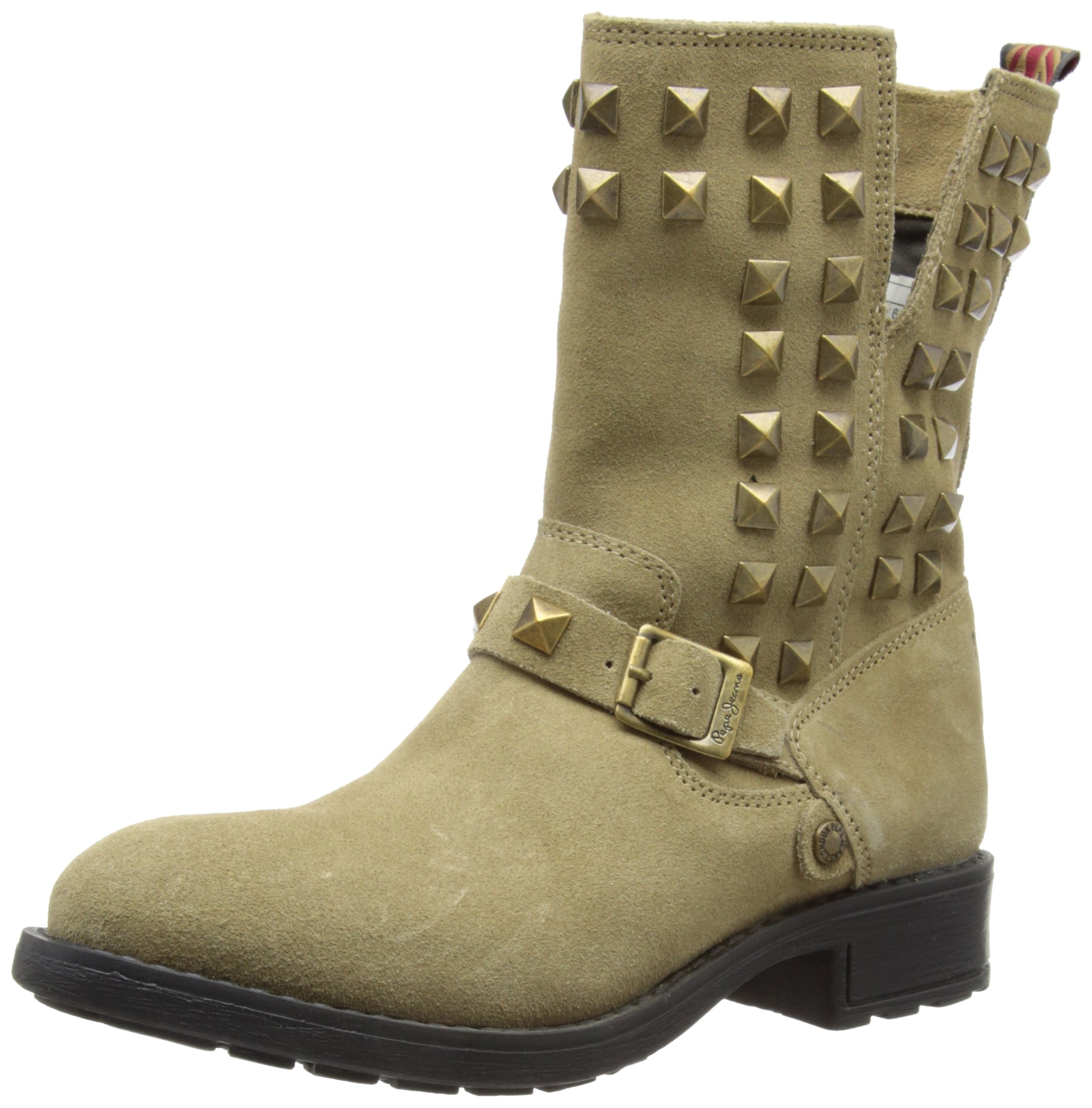 Pepe Jeans Women's Biker Boots - Stylish Leather Ankle Boots for Riding & Fashion | Perfect for Motorcycle, Casual Outfits & Night Out