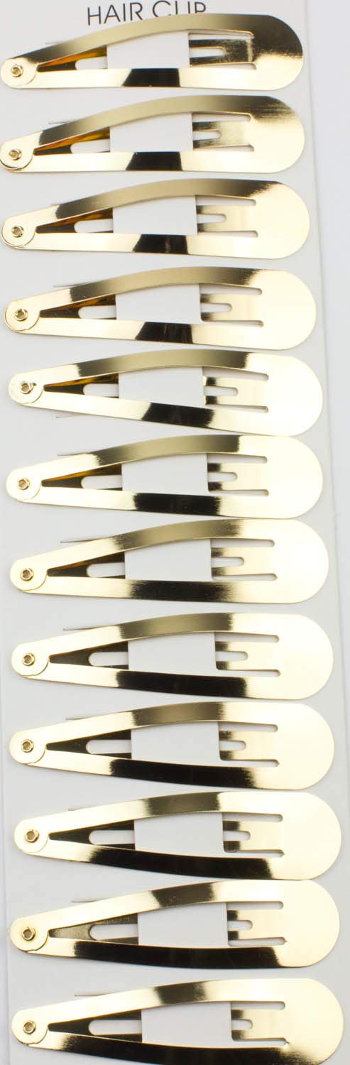 Mytoptrendz® 12 Pack Medium Bendy Snap Hair Clips - Gold 5cm Metal Hair Barrettes for Women & Girls - Perfect for Fine Thin Baby Hair, Sleep & Everyday Use - Secure Hair Grips for School, Work & Special Occasions