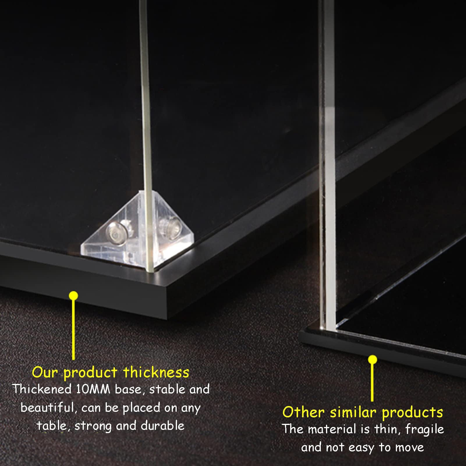 Clear Acrylic Display Case - Dustproof Protection Box for Models, Toys & Figures - 20x40x30CM Self-Assembly Showcase Cube Stand - Perfect for Collectibles, Retail Displays & Home Decor