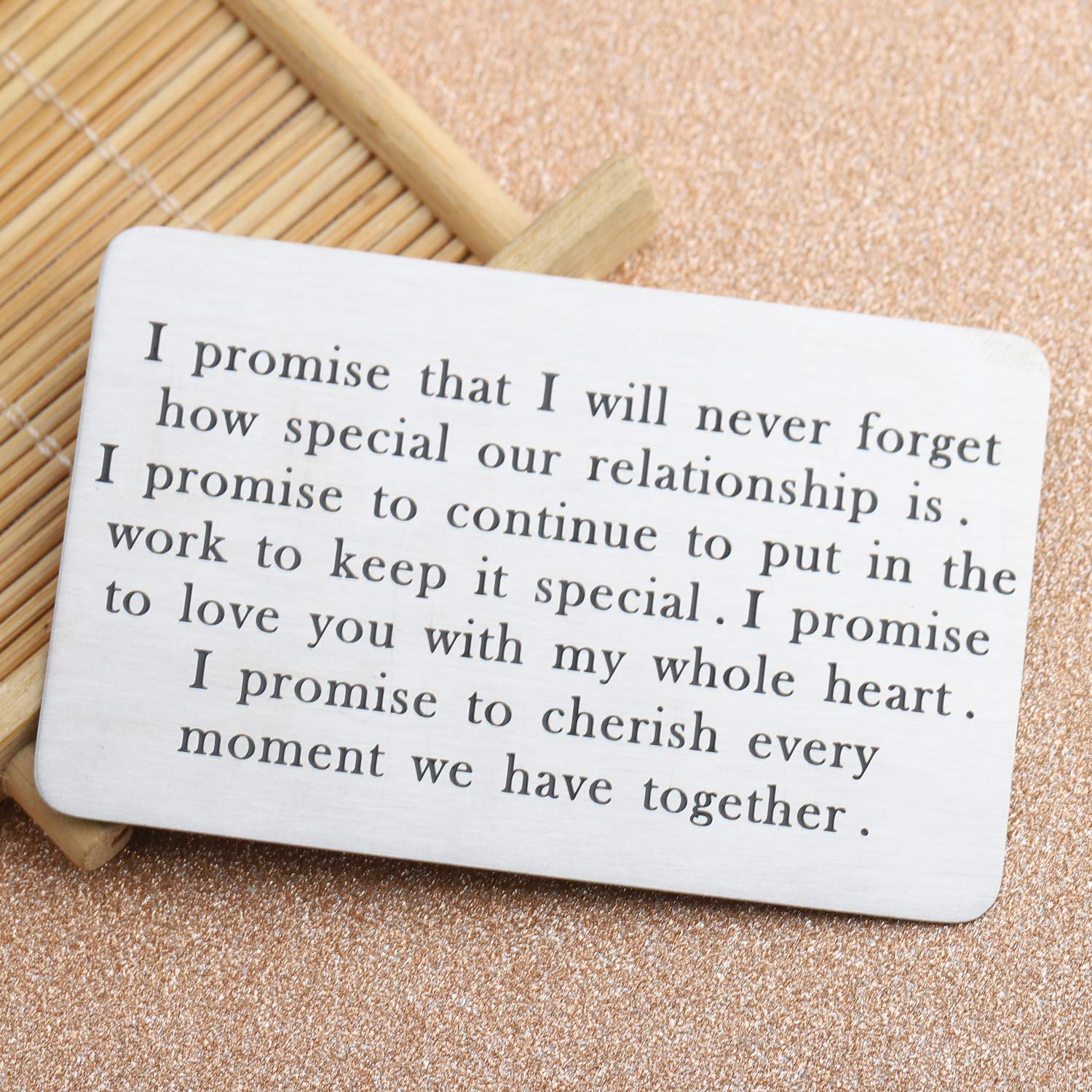 Personalized Engraved Wallet Insert for Boyfriend & Husband - Romantic Love Note Card Gift - Perfect for Anniversaries, Valentine's Day & Special Occasions