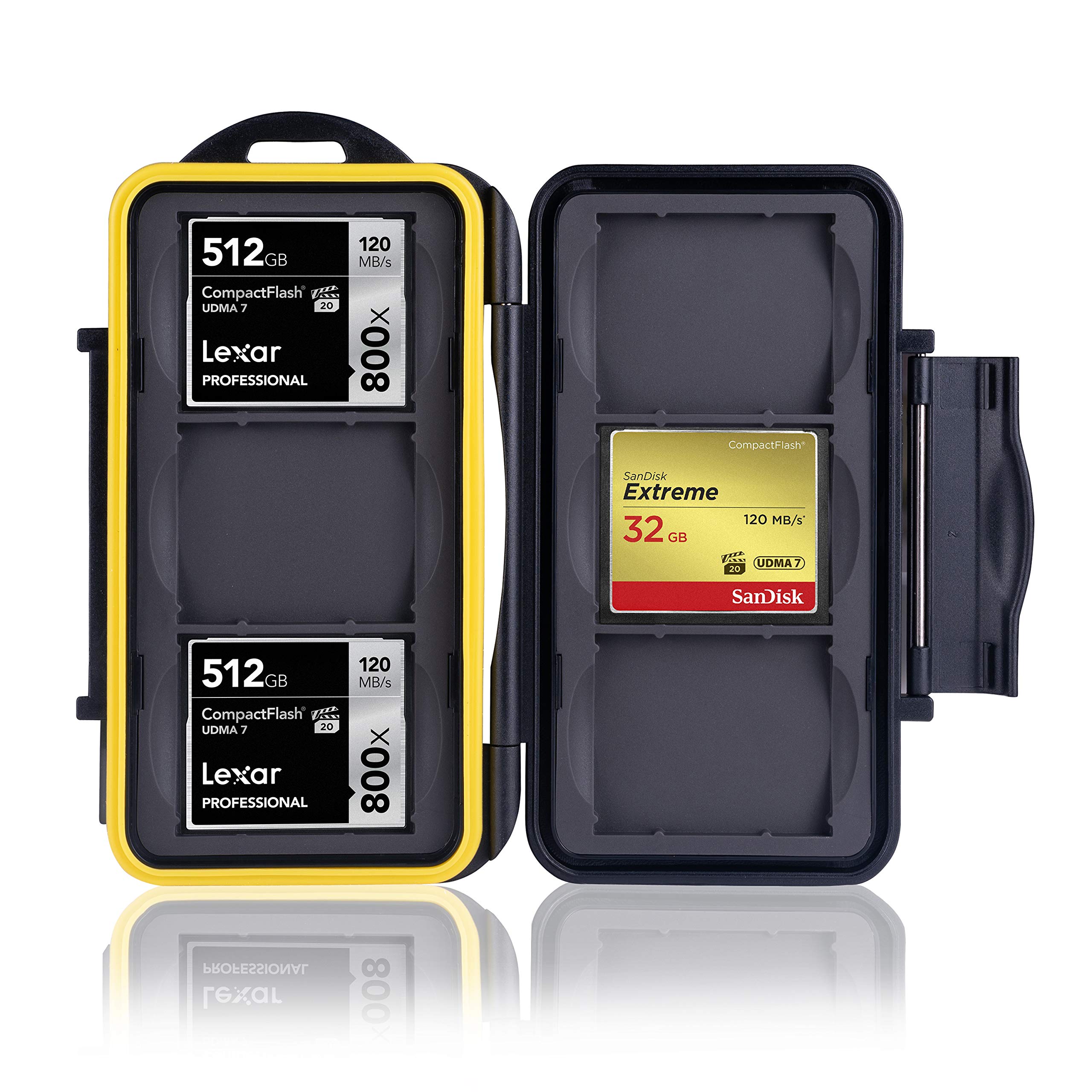 Ares Foto® MC-CF6 Memory Card Case - Secure Storage for 6 Compact Flash Cards | Waterproof & Shockproof Design | Perfect for Photographers & Videographers on the Go