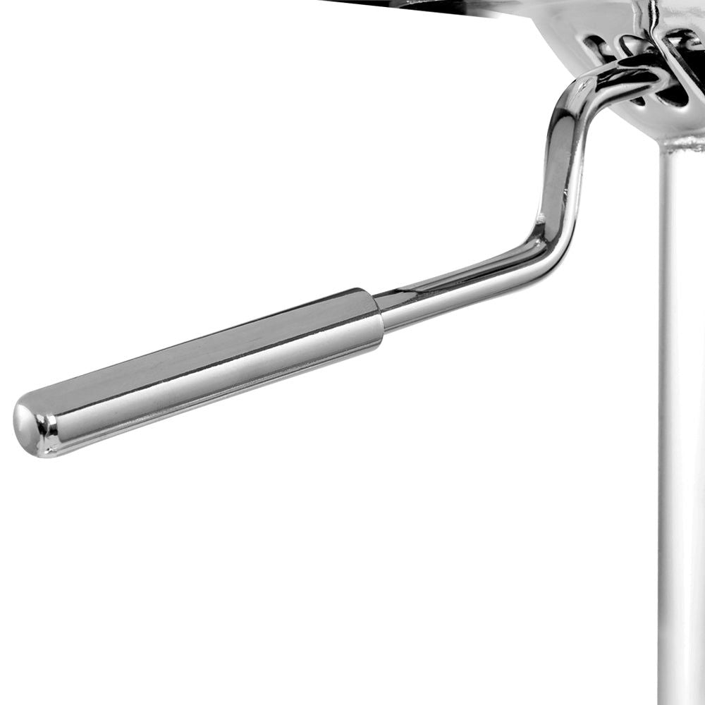 Adjustable Height Leather Bar Stools with Armrests - White Gas Lift Swivel Stool for Kitchen Island, Breakfast Bar & Home Decor