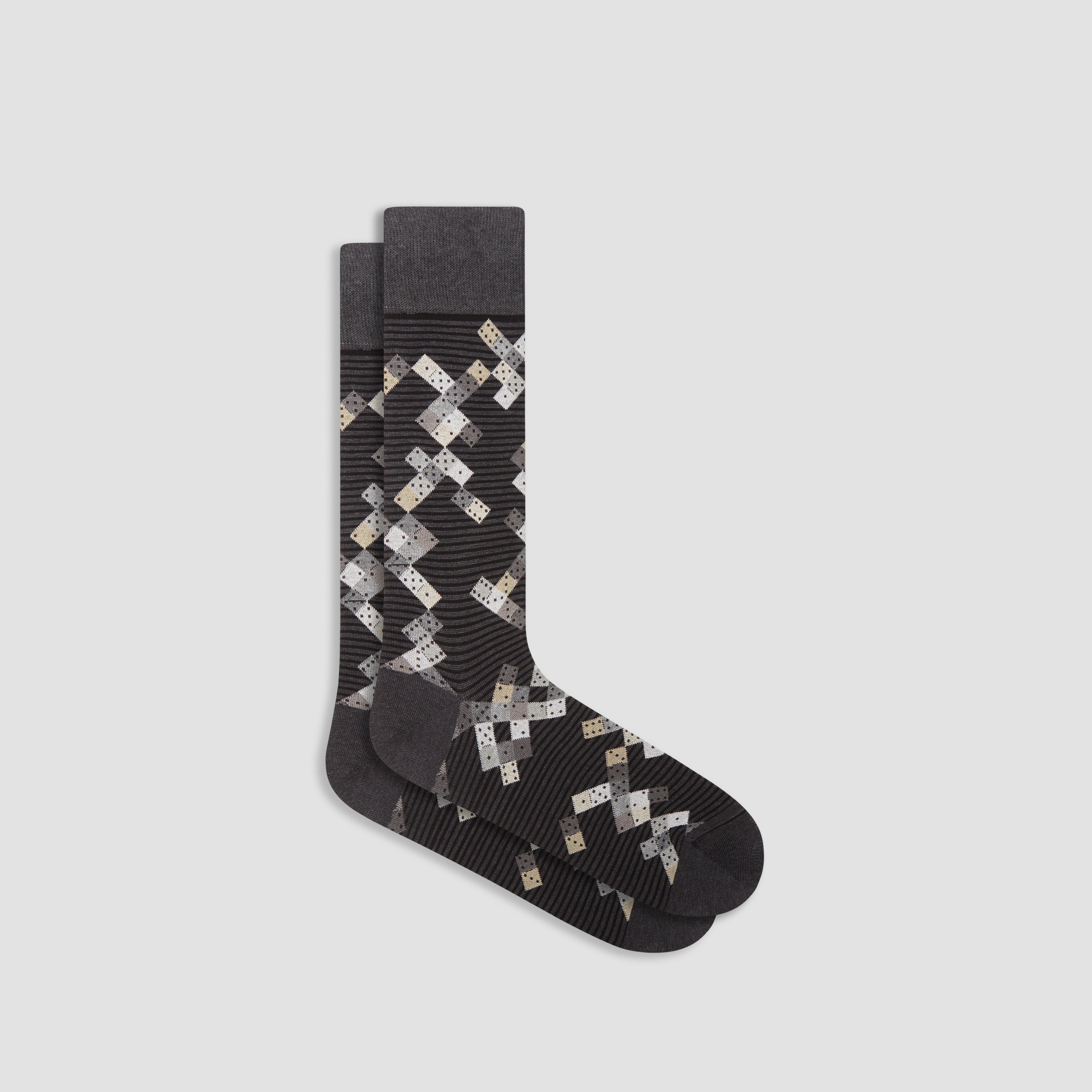 Dominoes Mid Calf Socks for Men & Women - Comfortable Cotton Blend Casual & Athletic Socks - Perfect for Everyday Wear, Sports, and Office