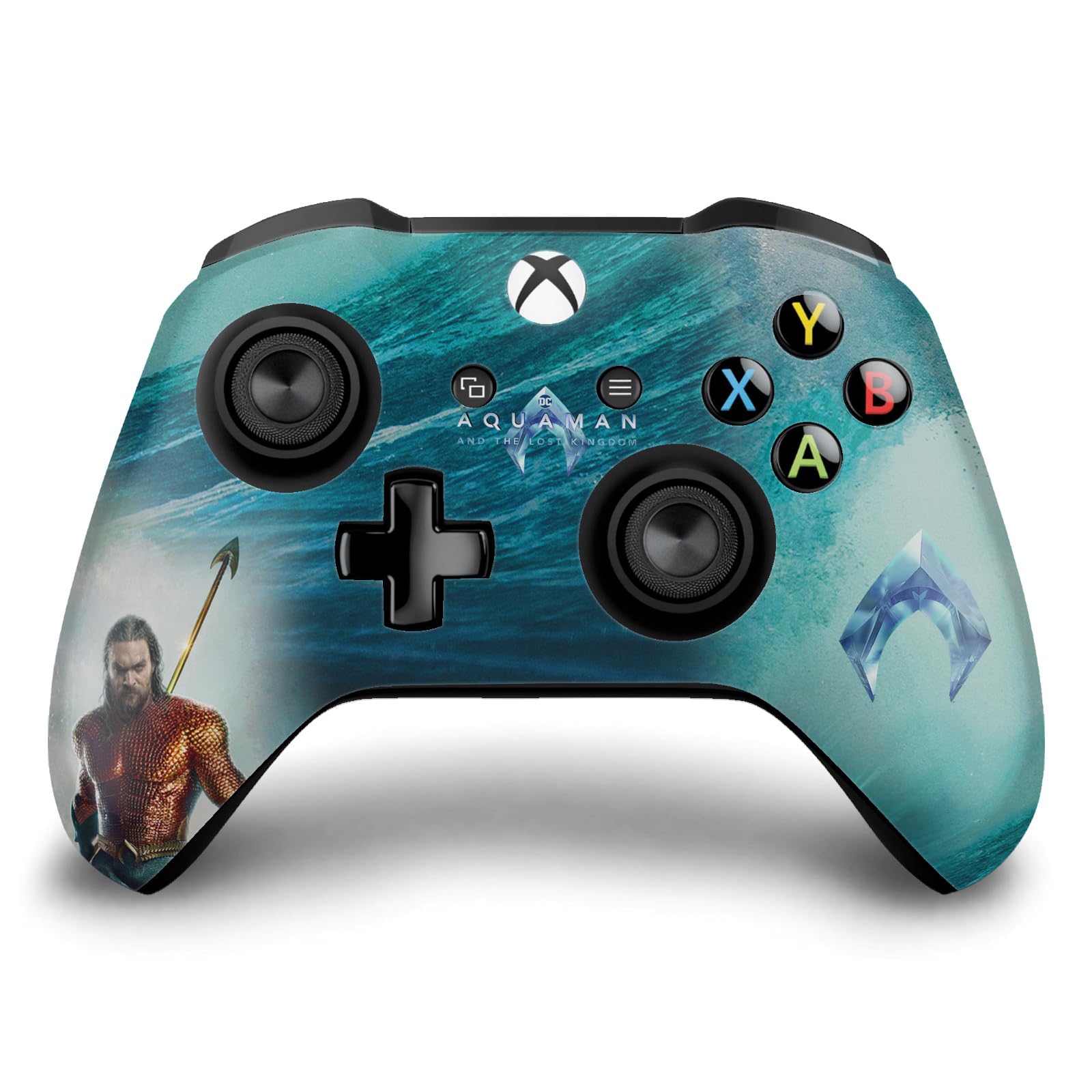 Official Aquaman and The Lost Kingdom Licensed Vinyl Decal Skin - Compatible with Xbox One X Console & Controller Bundle - Gaming Accessories for Movie Fans & Gamers