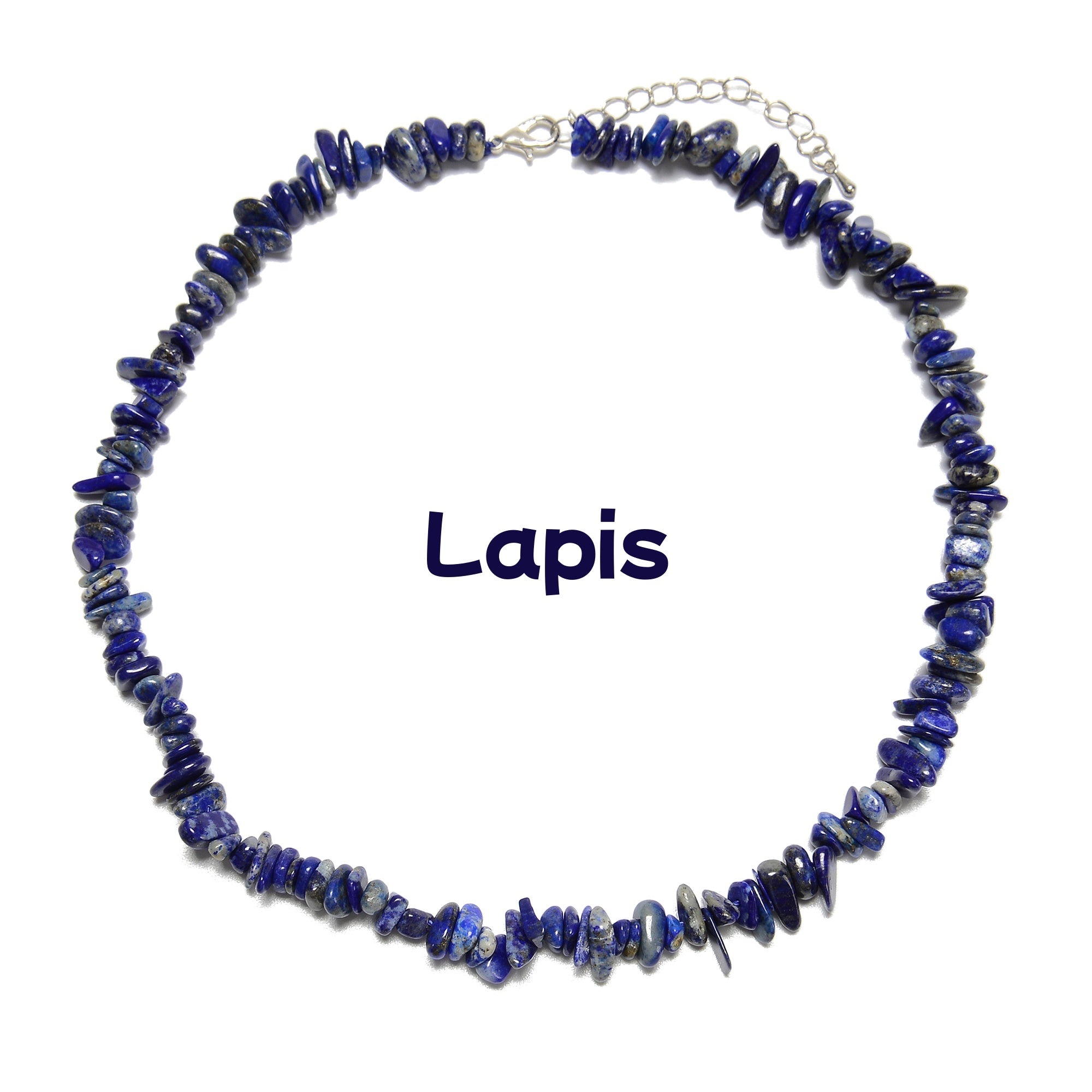 02 Mixed Gemstone Chips 6-8mm Beaded Necklace - 16