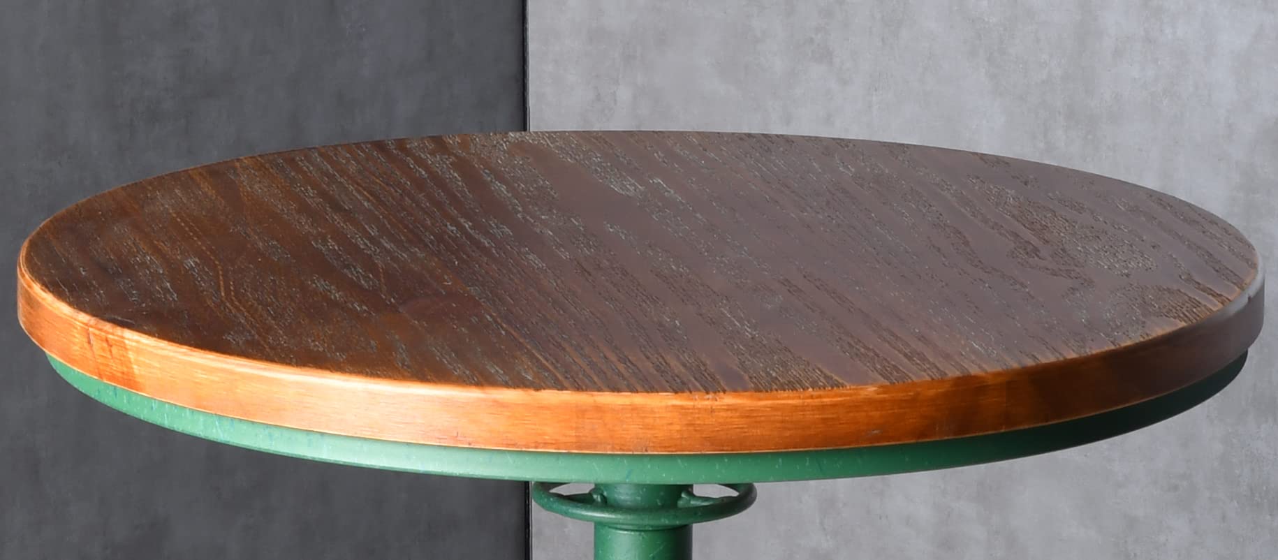 Adjustable Height Industrial Bar Table 38.58-48.43 Inches - Antique Green Pub Table for Kitchen, Dining Room & Coffee Bistro | Perfect for Home Bars, Restaurants and Outdoor Entertaining