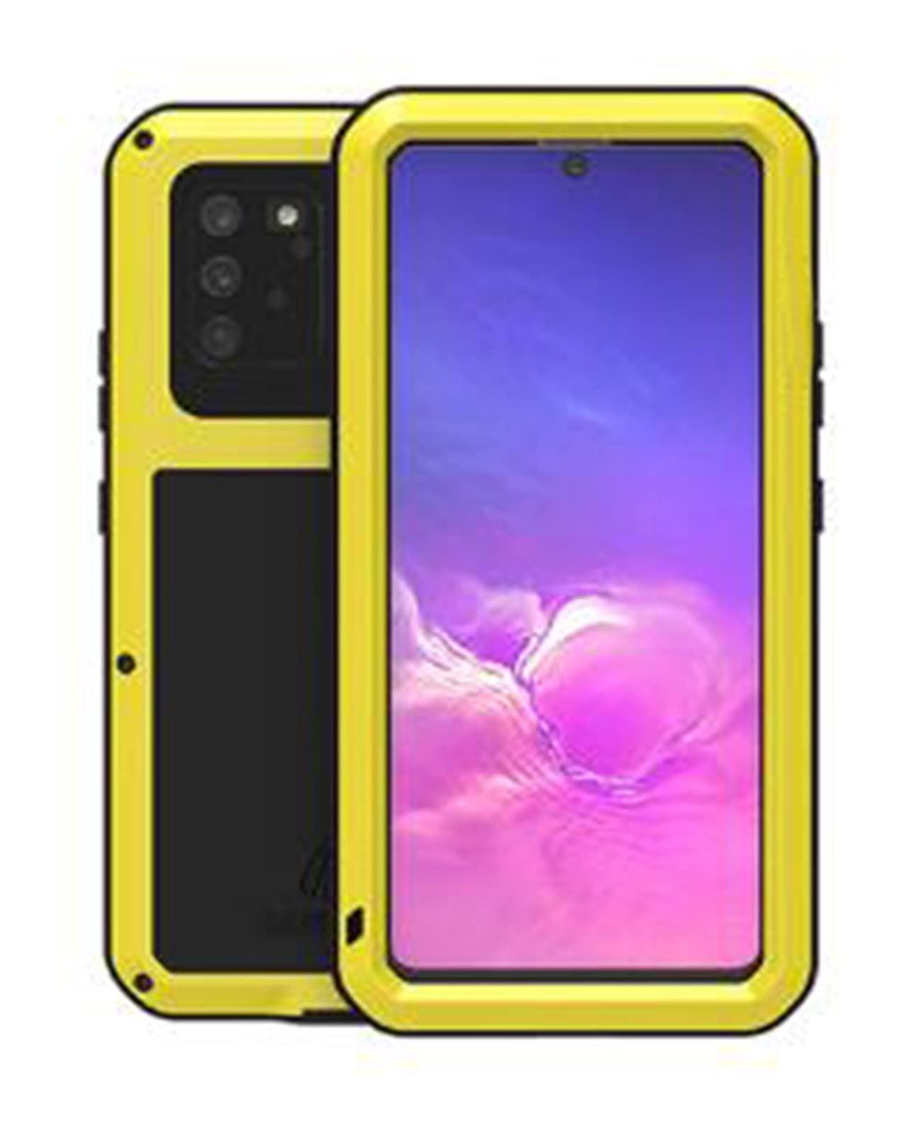 **Arichtops Waterproof Shockproof Metal Aluminum Armor Phone Case - Dustproof & Rugged Protection for Samsung Galaxy S10 Lite (Yellow) - Perfect for Outdoor Adventures, Swimming & Extreme Sports**