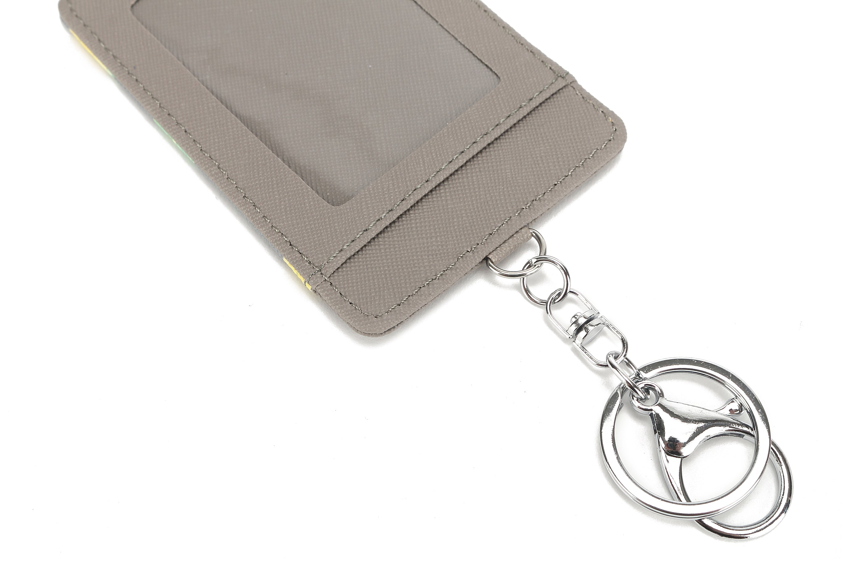 April Pineapple Monstera Grey Card Holder - Slim RFID Blocking Wallet for Credit Cards & ID - Perfect for Travel, Work, and Everyday Use