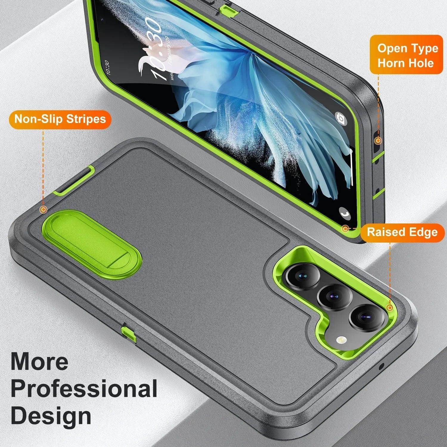 Samsung Galaxy S24 Plus Shockproof Case with Kickstand - Anti-Dust, Military-Grade Protection for Outdoor & Active Lifestyle