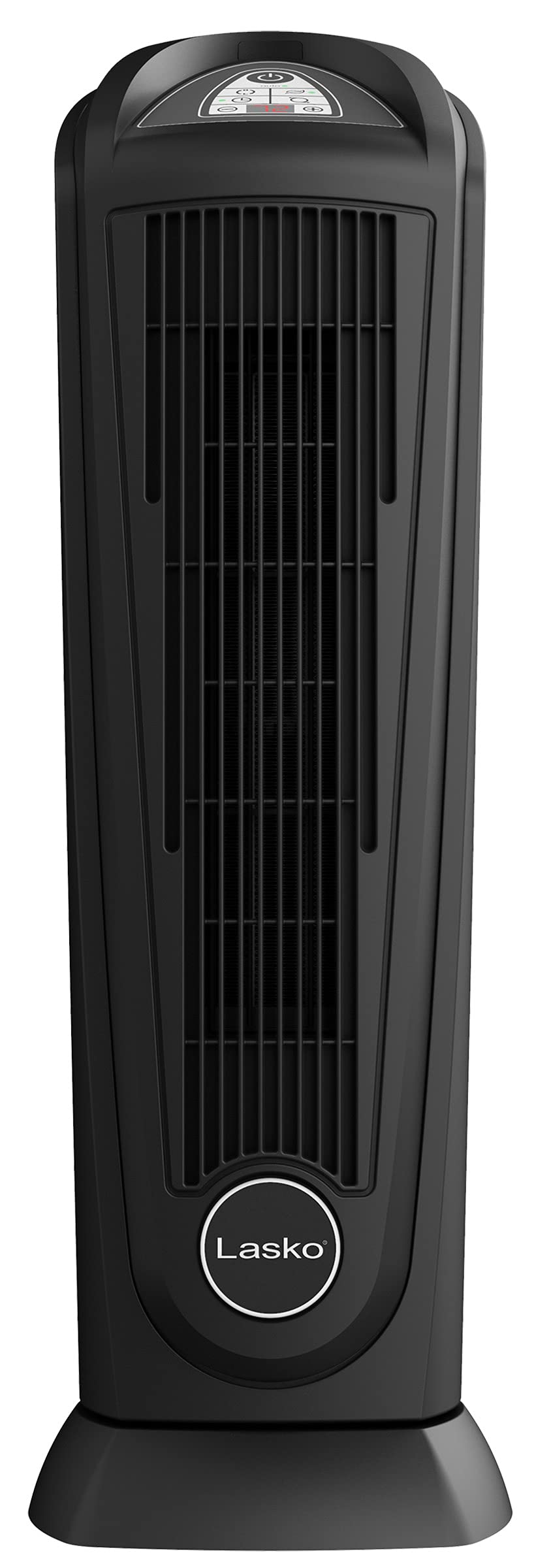 Lasko 1500W Portable Electric Ceramic Tower Heater with Remote Control - 22.5 Inch Indoor Space Heater with Oscillation, Tip-Over & Overheat Protection, 8-Hour Timer - Perfect for Bedroom, Office & Home Use (Model 751321, Black)