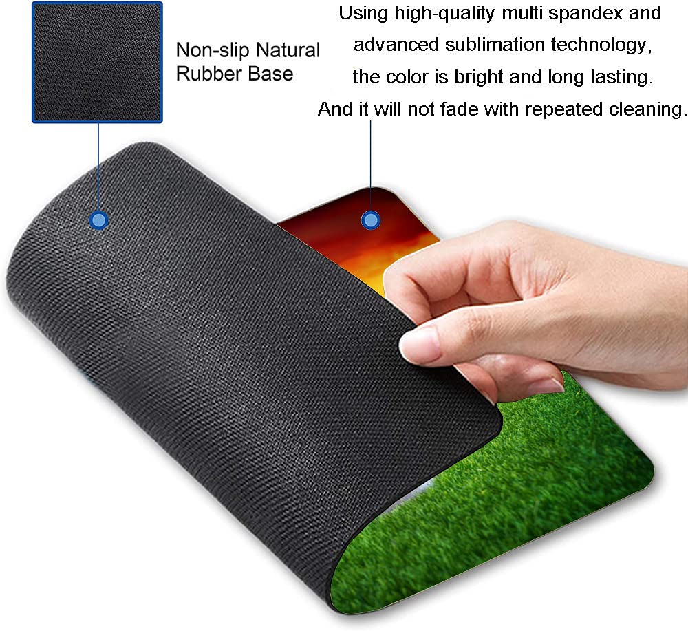 Premium Golf Ball in Hole Mouse Pad - Non-Slip Rubber Base, Waterproof Office Desk Mat for Computers & Laptops - Perfect for Gaming, Work & Home Office Decor