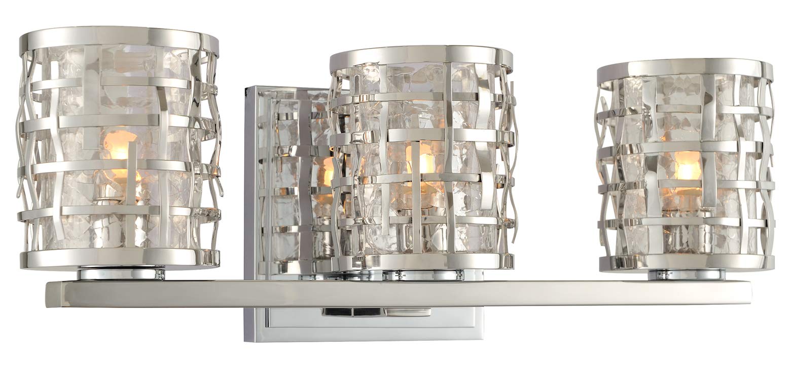 Bridgeport 3-Light Bathroom Vanity Light Fixture - Brushed Stainless Steel Finish for Modern Bathroom Decor | Perfect for Bathroom, Powder Room & Spa Lighting