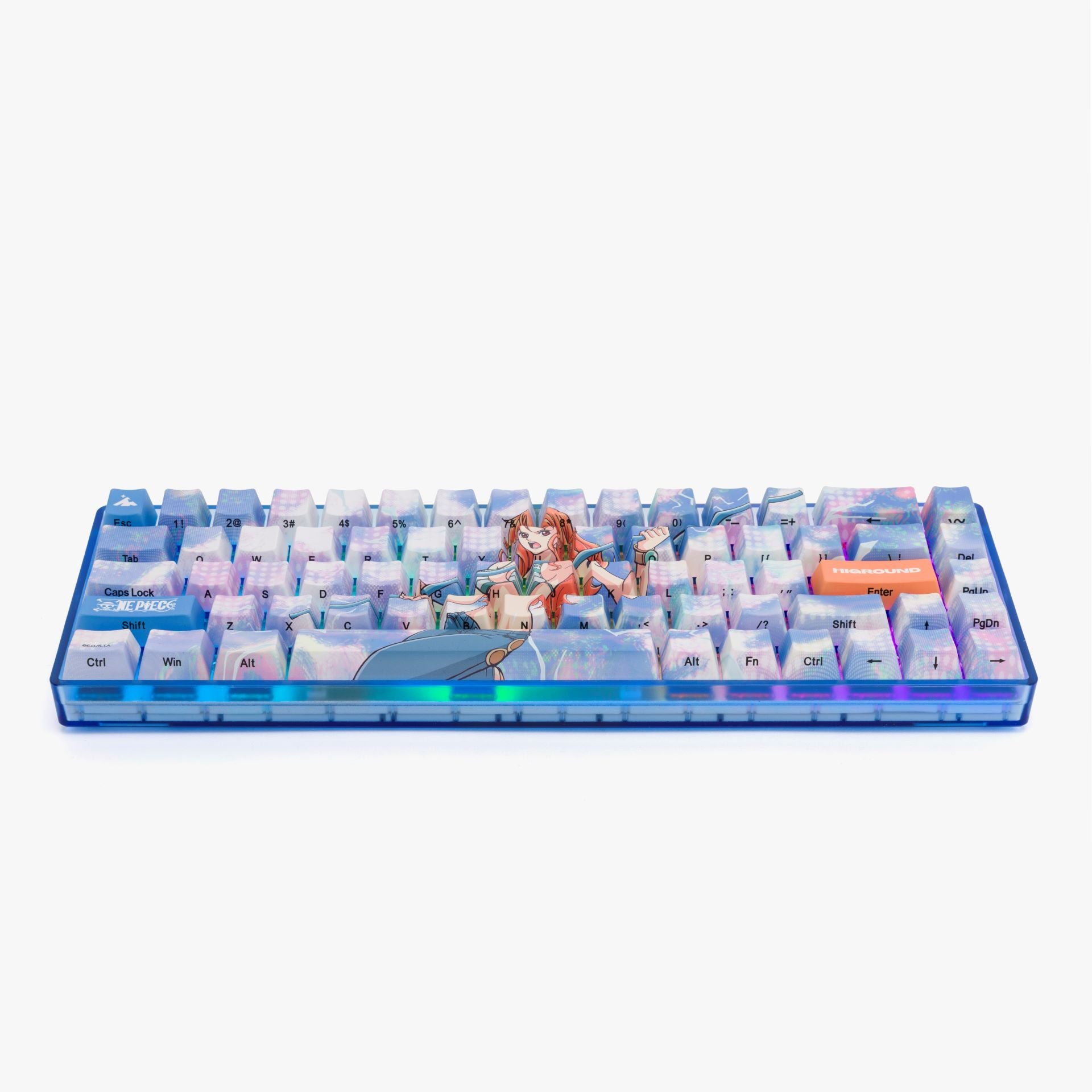 One Piece x HG Basecamp 65 Keyboard - Nami Edition | Anime Themed Mechanical Gaming Keyboard for PC & Mac | Perfect for Gamers, Anime Fans & Collectors