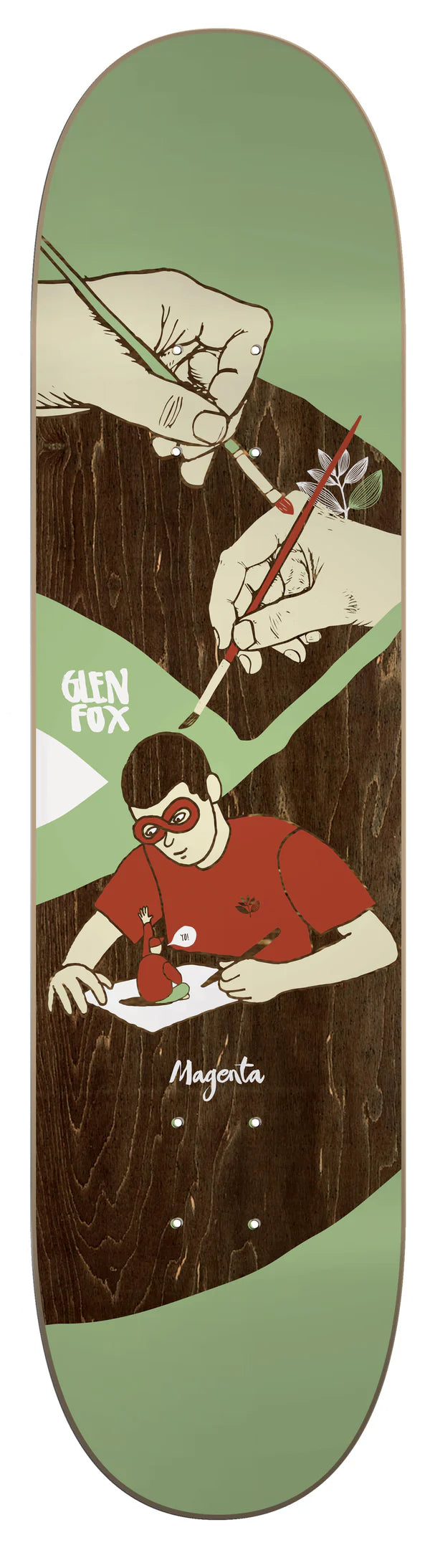 Magenta Fox Extravision Skateboard Deck 8.25 - High-Performance Cruiser Board for Street Skating & Park Tricks