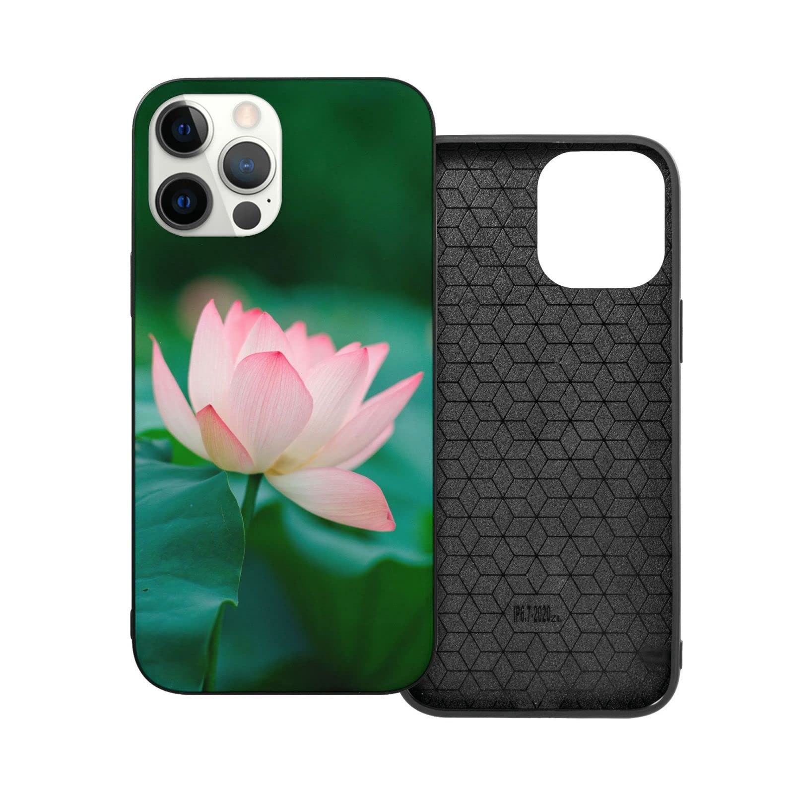 Lotus Flower Phone Case for iPhone 12 Pro Max - Soft TPU Shockproof Bumper Protective Cover with Floral Design for Women & Girls | Perfect for Everyday Use, Work, and Travel