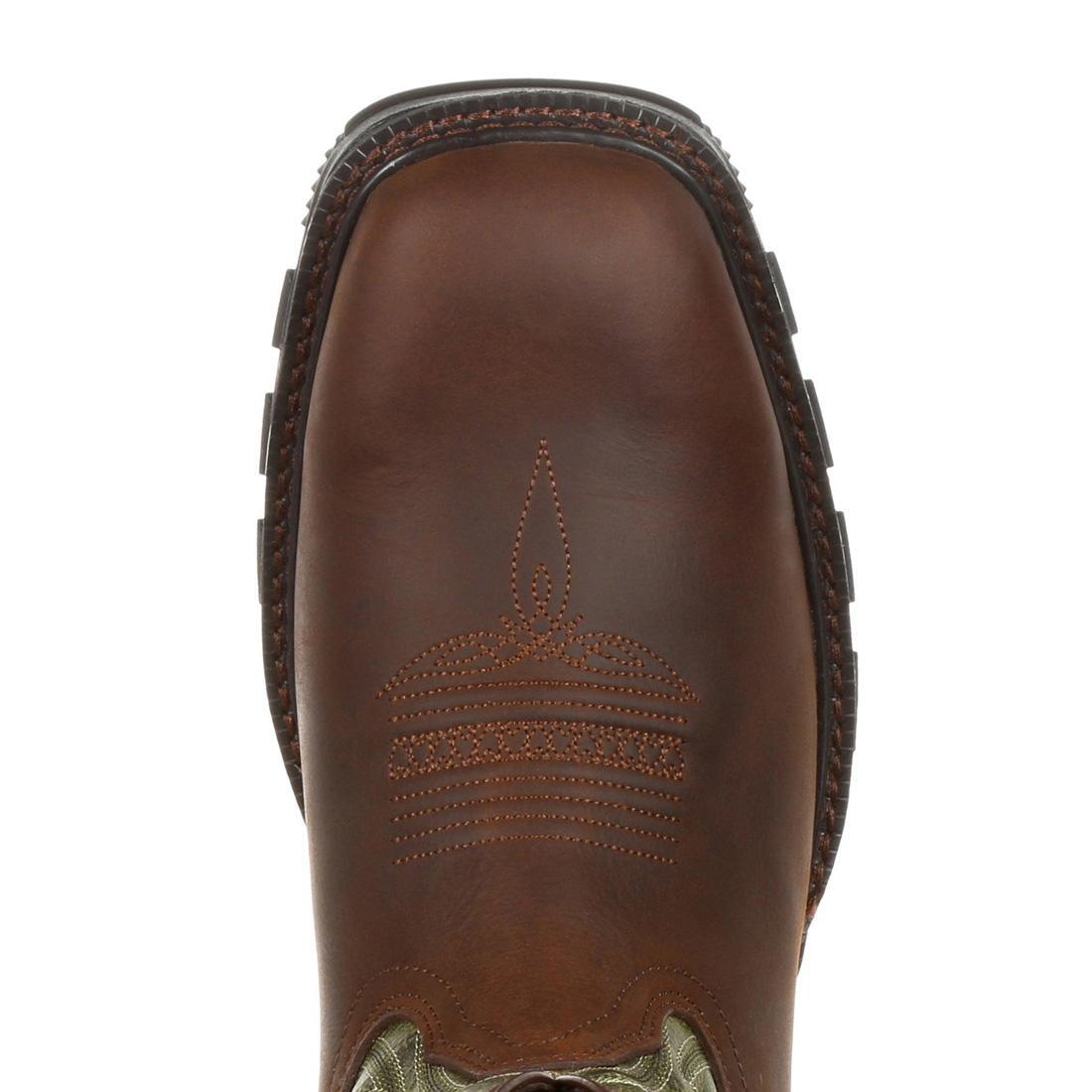 Maverick XP Waterproof Western Work Boot Brown And Green