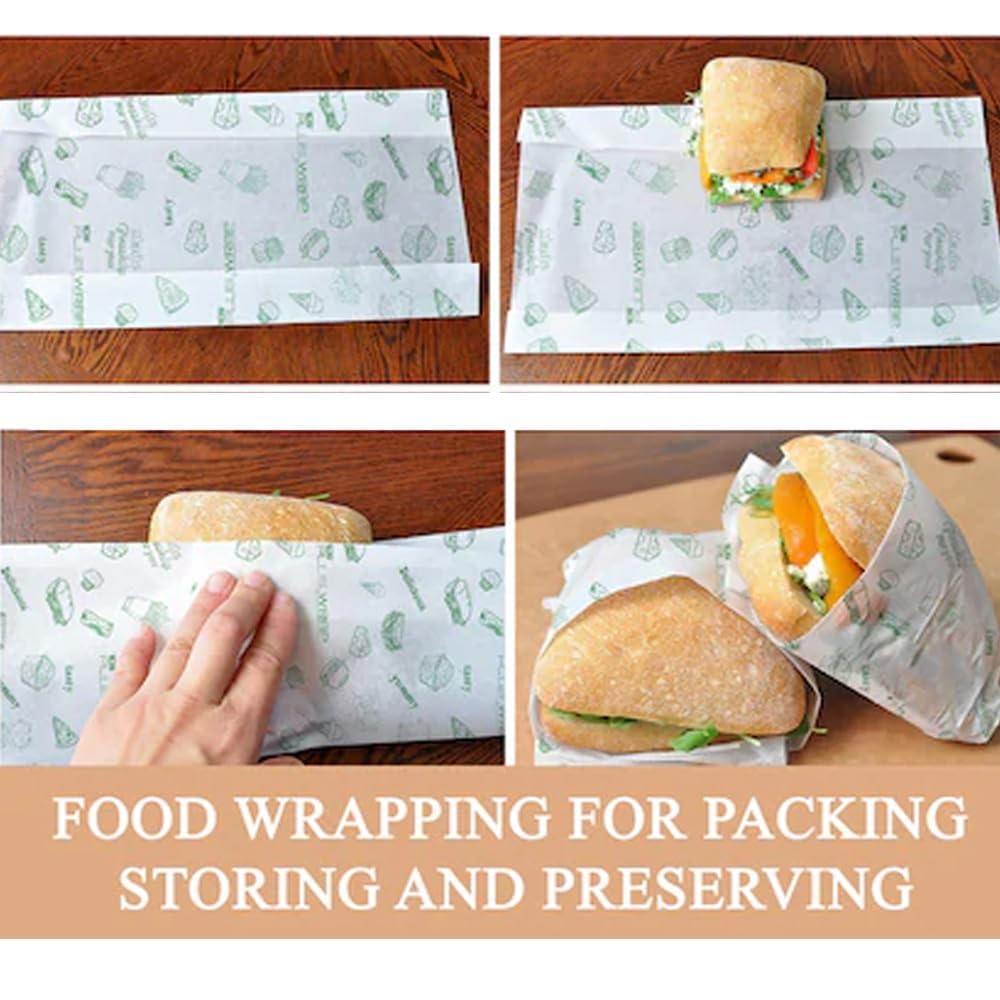 Grenix Non-Stick Butter Paper Roll - 500g Premium Parchment Paper for Wrapping Roti, Paratha, Cookies & Food | Kitchen Baking & Cooking Essential | Ideal for Meal Prep, Snack Wrapping & Food Storage