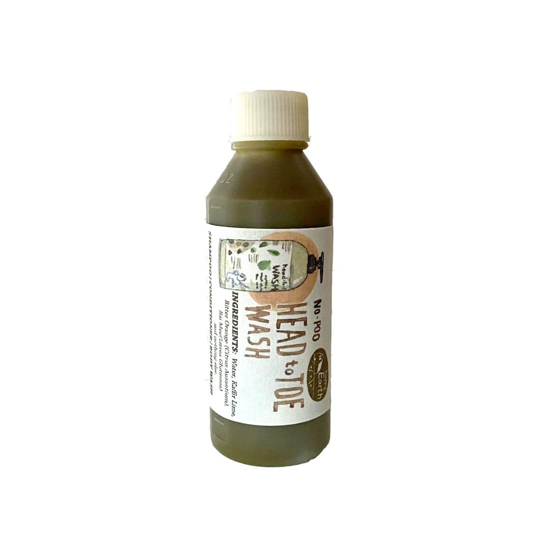 Organic No-Poo Head-to-Toe Wash - Sulfate-Free & Chemical-Free Moisturizing Cleanser for Hair & Body | Plant-Based Sud-Free Formula | Perfect for Sensitive Skin & Eco-Conscious Users | 100ml Tester Size | Ideal for Travel, Gym & Daily Gentle Cleansing