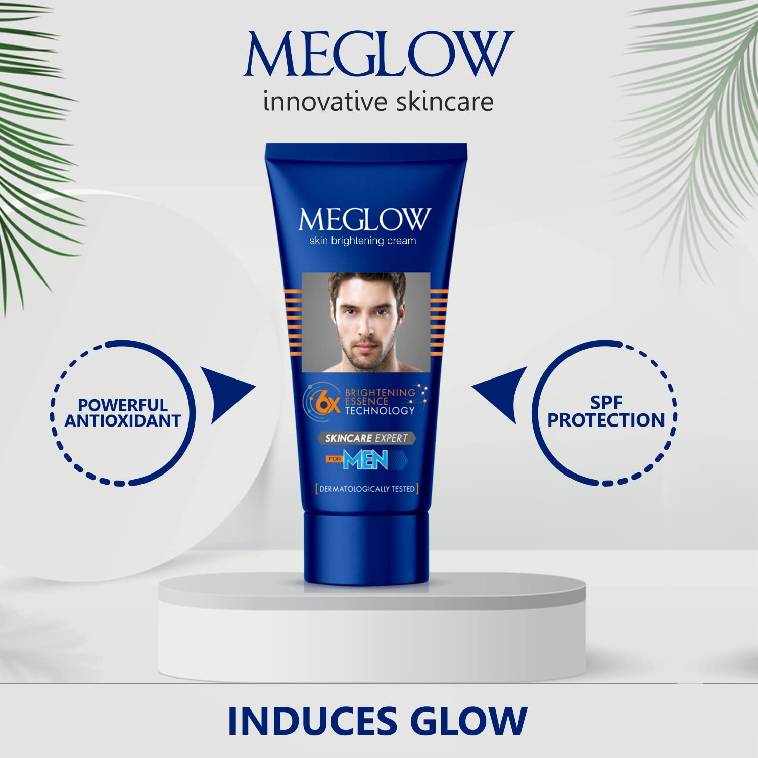 **Meglow Men's Skincare Kit - 3-Piece Set with Fairness Cream (50g), Apricot Scrub (70g), & Refreshing Face Wash (70g) | Aloe Vera, Vitamin E, Natural Extracts | Brightens, Exfoliates & Cleanses | Perfect for Daily Skincare & Gifts**