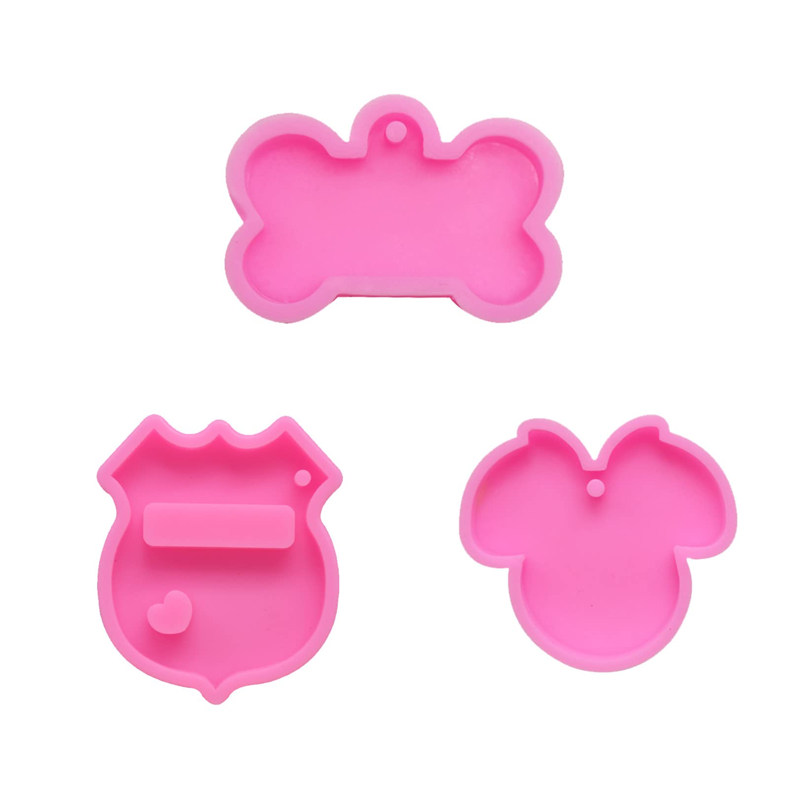 DIY Silicone Keychain Mold - Multi-Color Resin Casting Molds for Charms, Pendants & Hair Accessories - Perfect for Jewelry Making, Craft Projects & Garden Decor