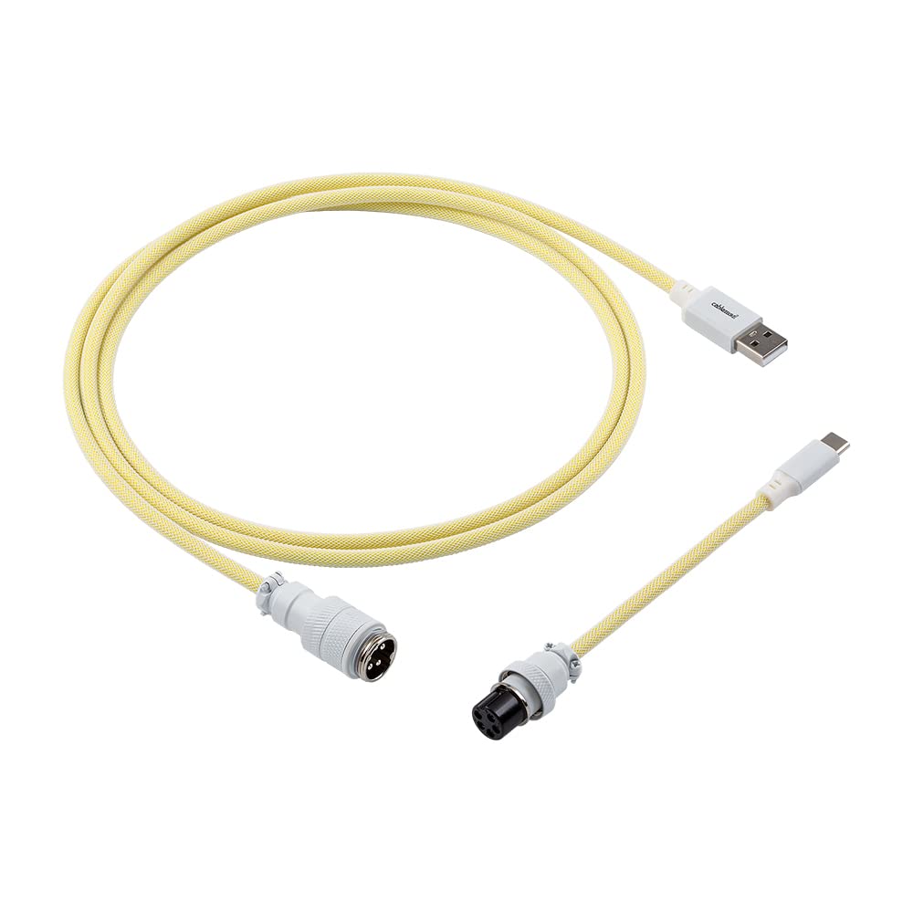 CableMod Pro Straight Keyboard Cable - USB A to USB C 5.9ft (150cm) - Lemon Ice Color - Perfect for Mechanical Keyboards, Gaming, and Office Setup