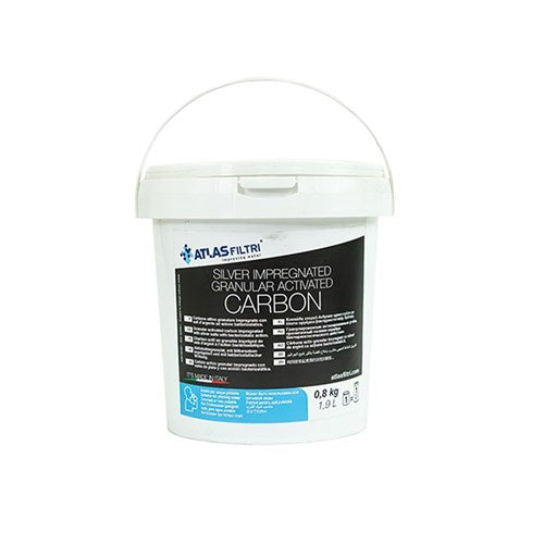 Atlas Filtri 10 x 4.5 Inch Reusable Water Filter Cartridge Housing with Refillable Granules/Resin - Whole House Water Filtration System for Clean Drinking & Shower Water