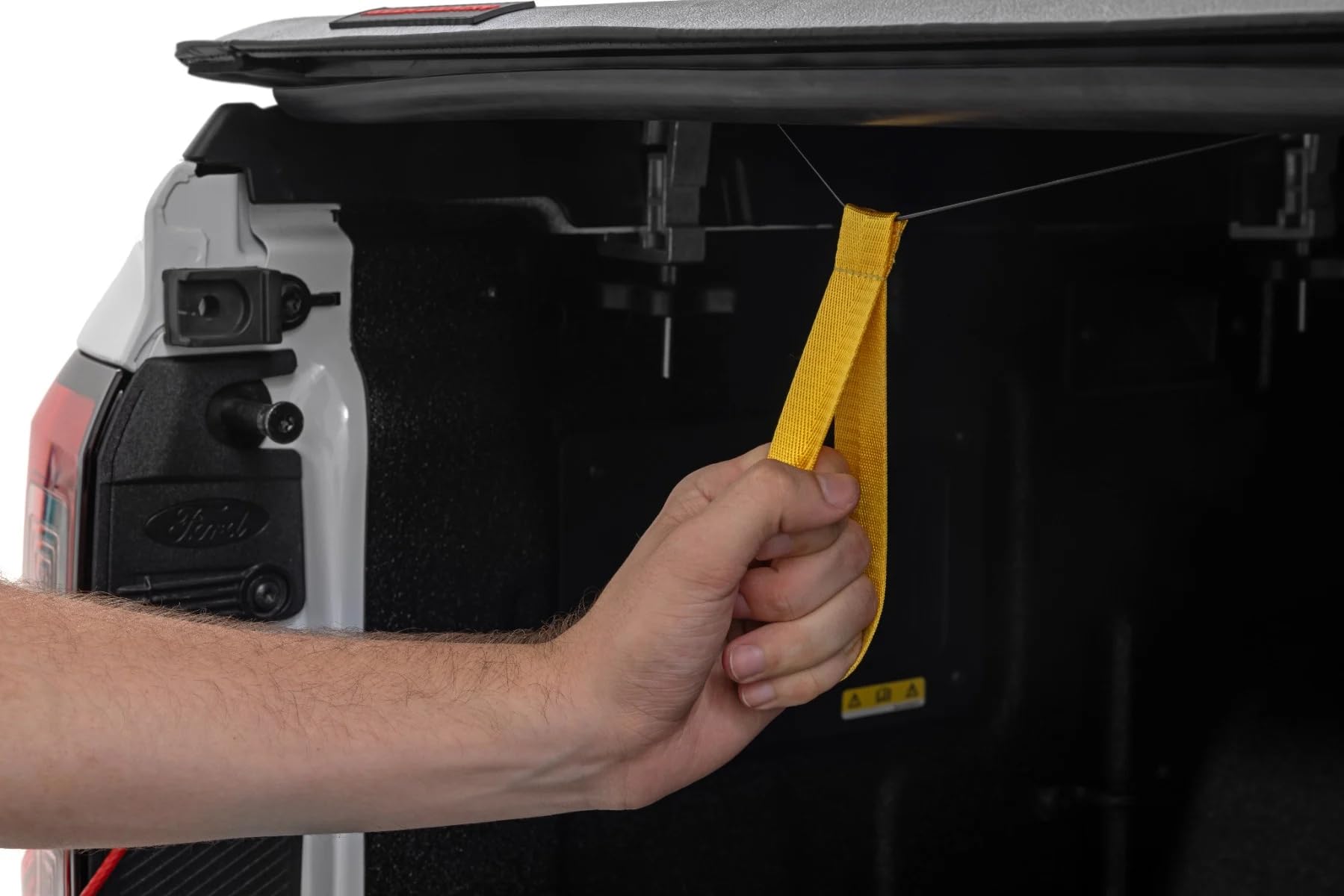 Rough Country Soft Roll Up Tonneau Cover for 2024-2025 Ford Ranger 5' Bed | Waterproof & UV-Resistant Truck Bed Cover | Easy Install & Secure Storage for Camping, Work & Road Trips