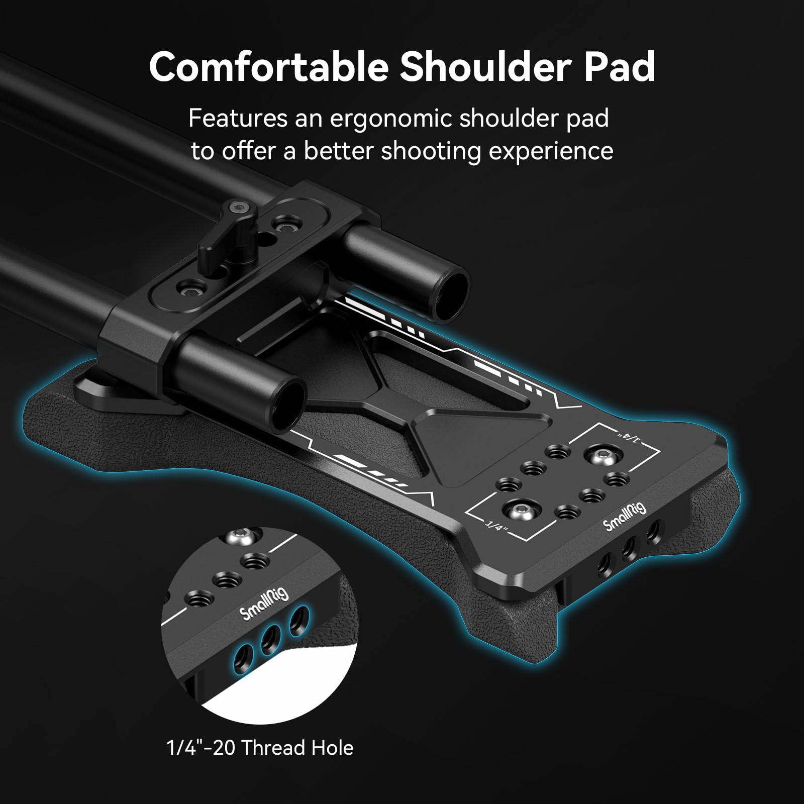 SMALLRIG Universal DSLR Camera Shoulder Mount Kit - Compatible with Mirrorless & Small Cameras, Shoulder Rig Stabilizer for Smooth Video Recording - Perfect for Vlogging, Filmmaking & Live Streaming (Model 2896)