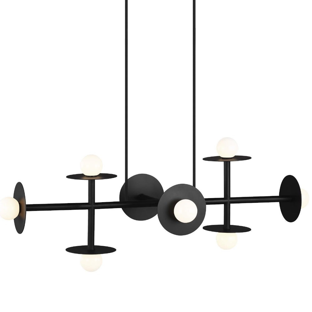 Paxon Linear Chandelier - Modern LED Hanging Light Fixture for Dining Room, Kitchen Island & Bedroom | Dimmable Industrial Style Lighting for Home Decor