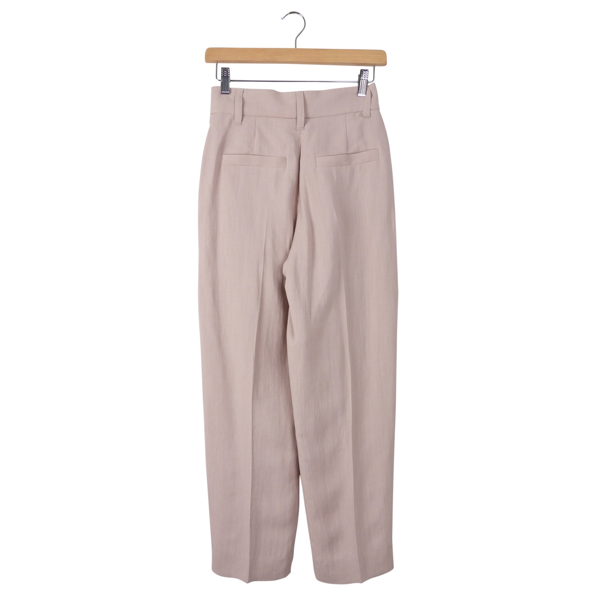 Brunello Cucinelli Women's Light Shell Pink Linen Pants - Size IT36 / FR32 / USA0 - Perfect for Summer Travel & Casual Outings