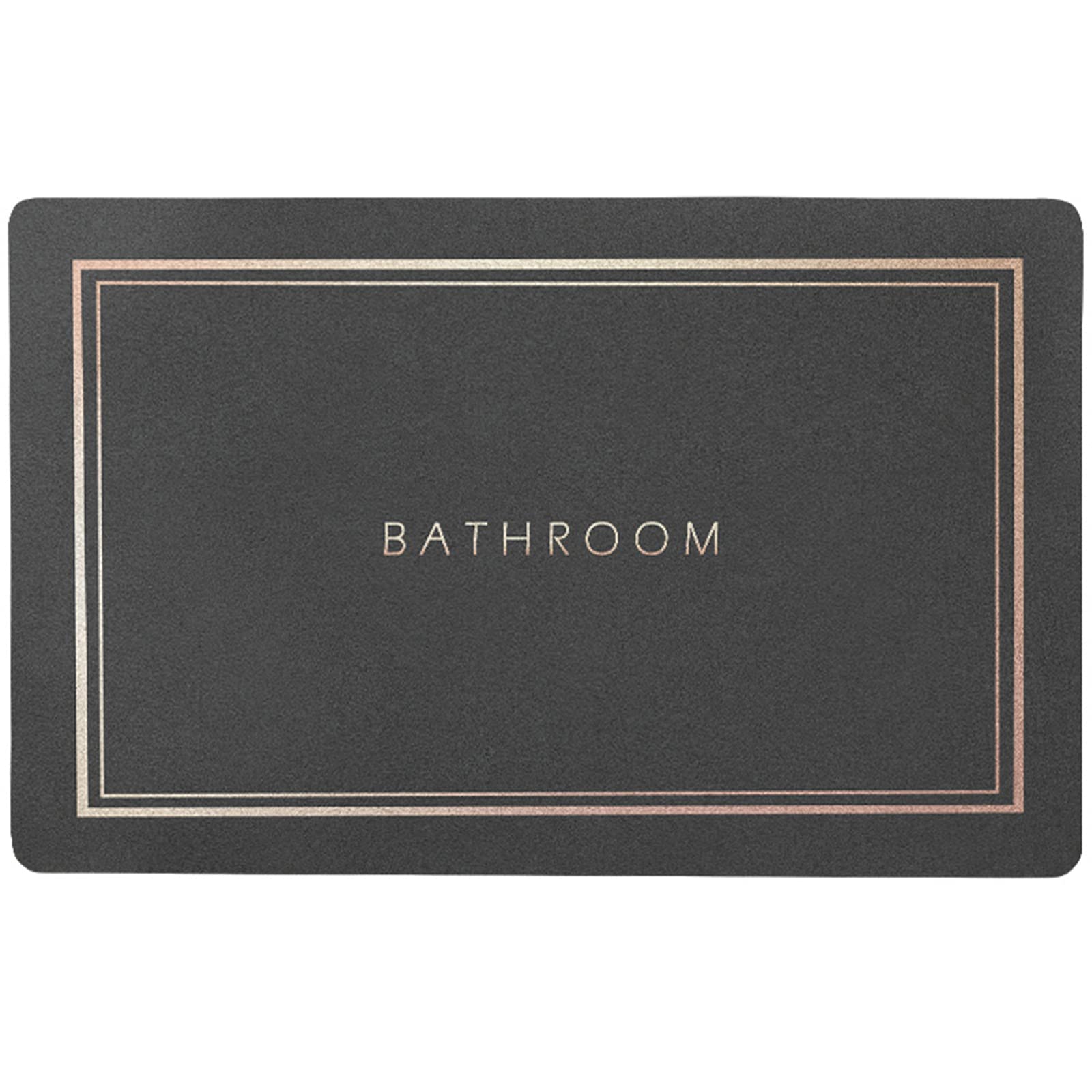 Super Absorbent Bath Mat - Quick-Drying Non-Slip Shower Mat with Rubber Backing, 50x80cm Dark Grey Bathroom Floor Mat for Home - Perfect for Bathrooms, Showers & Wet Areas