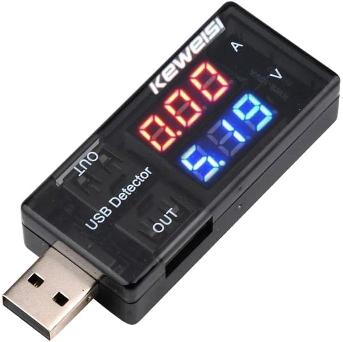 USB Power Meter 3-9V 0-5A Digital Multimeter - LCD Voltage Current Tester with LED Display for DC Charging, Solar Panels, Power Banks & DIY Electronics Projects