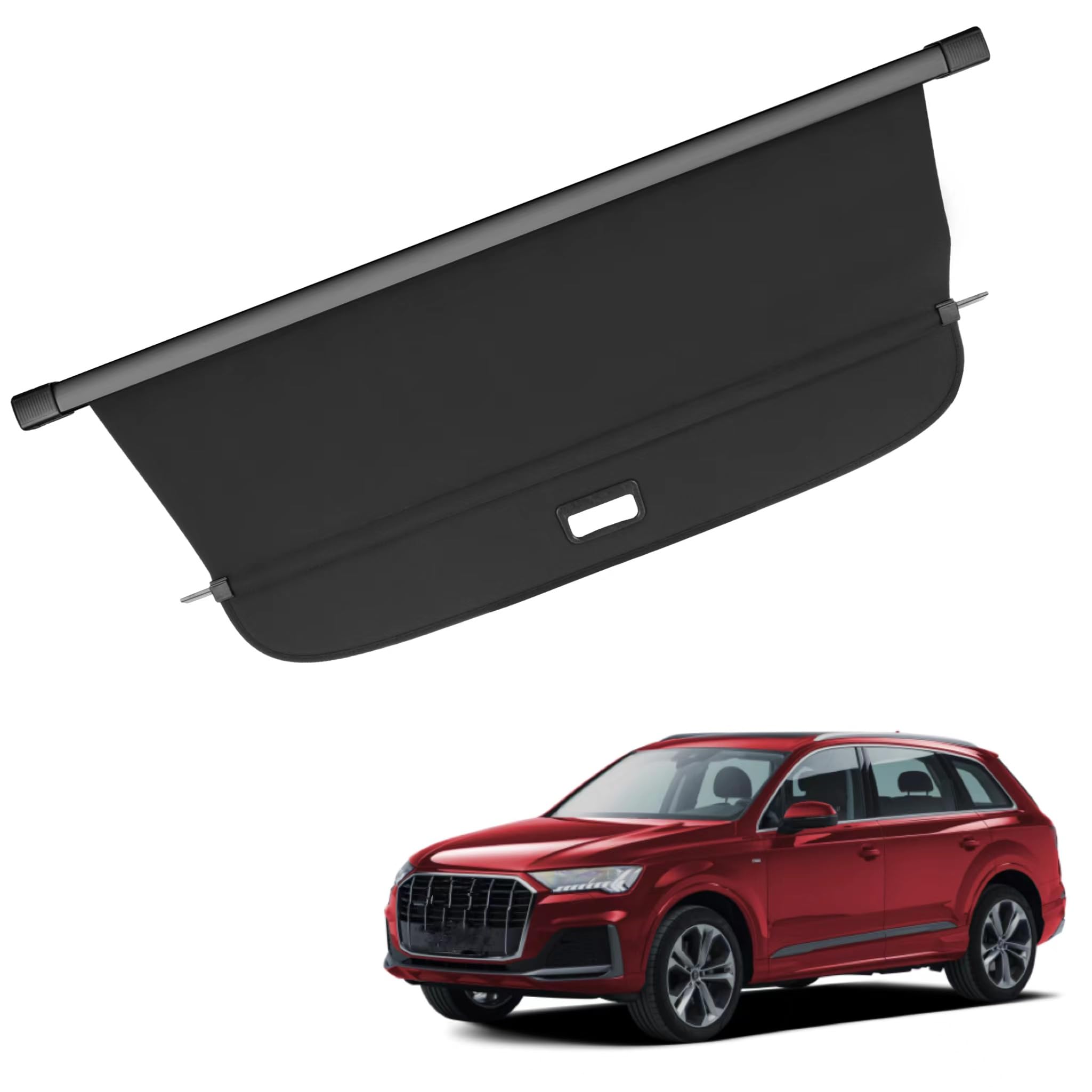 Retractable Trunk Cover for Audi Q7 2016-2023 - Cargo Security Shield & Shade Protector for Luggage Protection | Perfect for Road Trips, Grocery Hauling & Vehicle Security